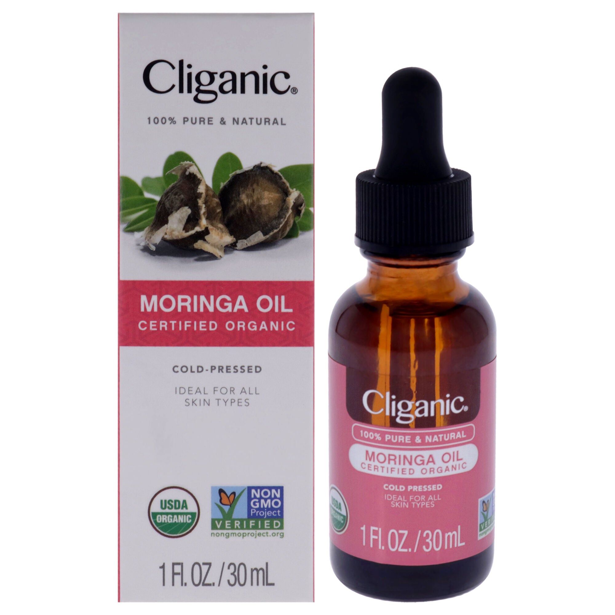 Organic Moringa by Cliganic for Unisex - 1 oz Oil, See Description, hi-res image number 0