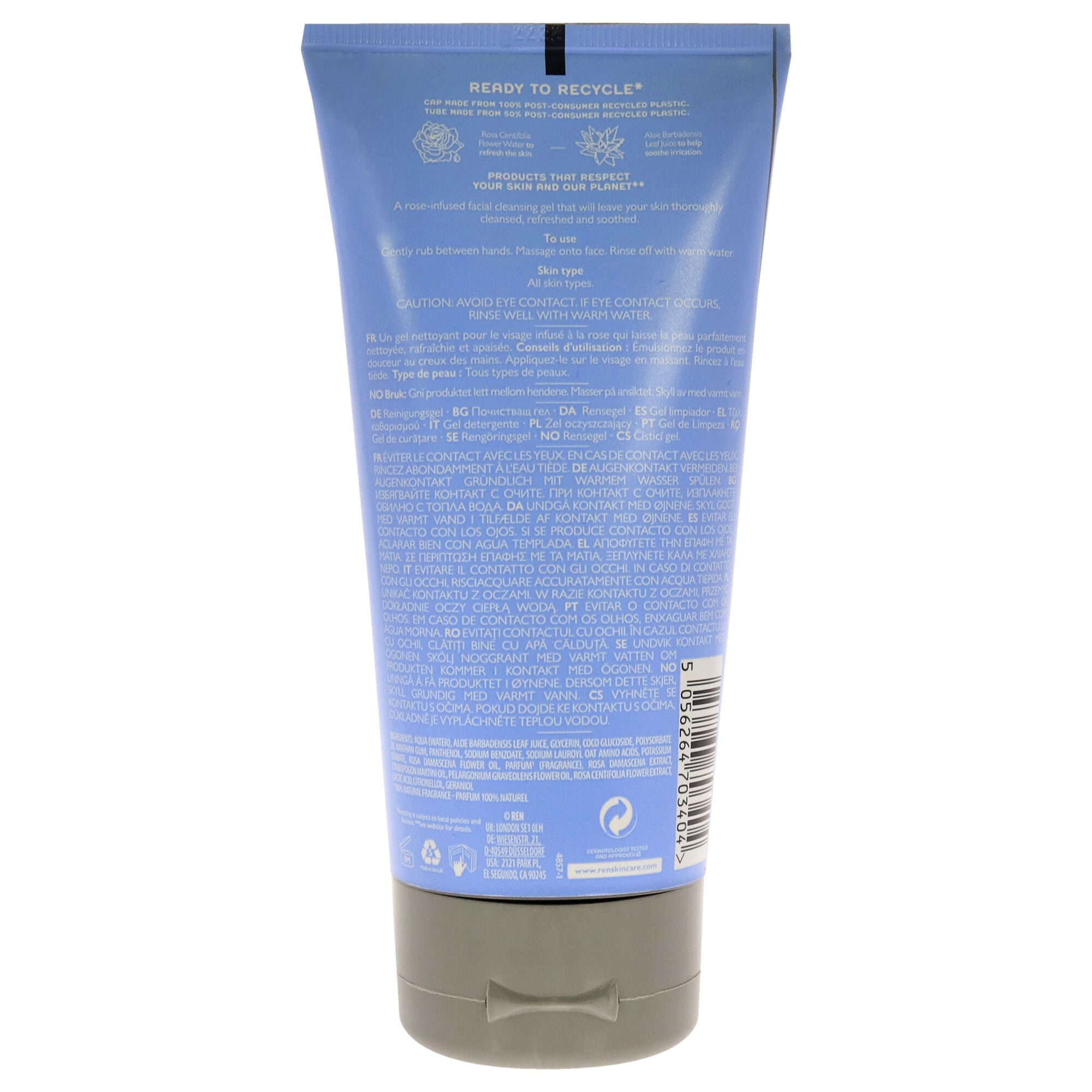 Rosa Centifolia Cleansing Gel by REN for Unisex - 5.1 oz Gel, , alternate image number 5