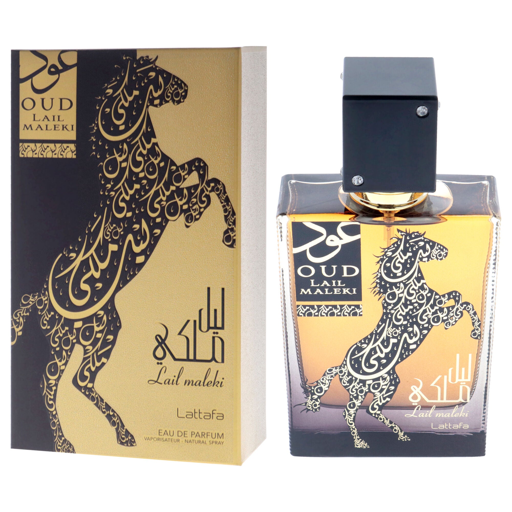 Oud Lail Maleki by Lattafa for Men - 3.4 oz EDP Spray, Clear, alternate image number 3