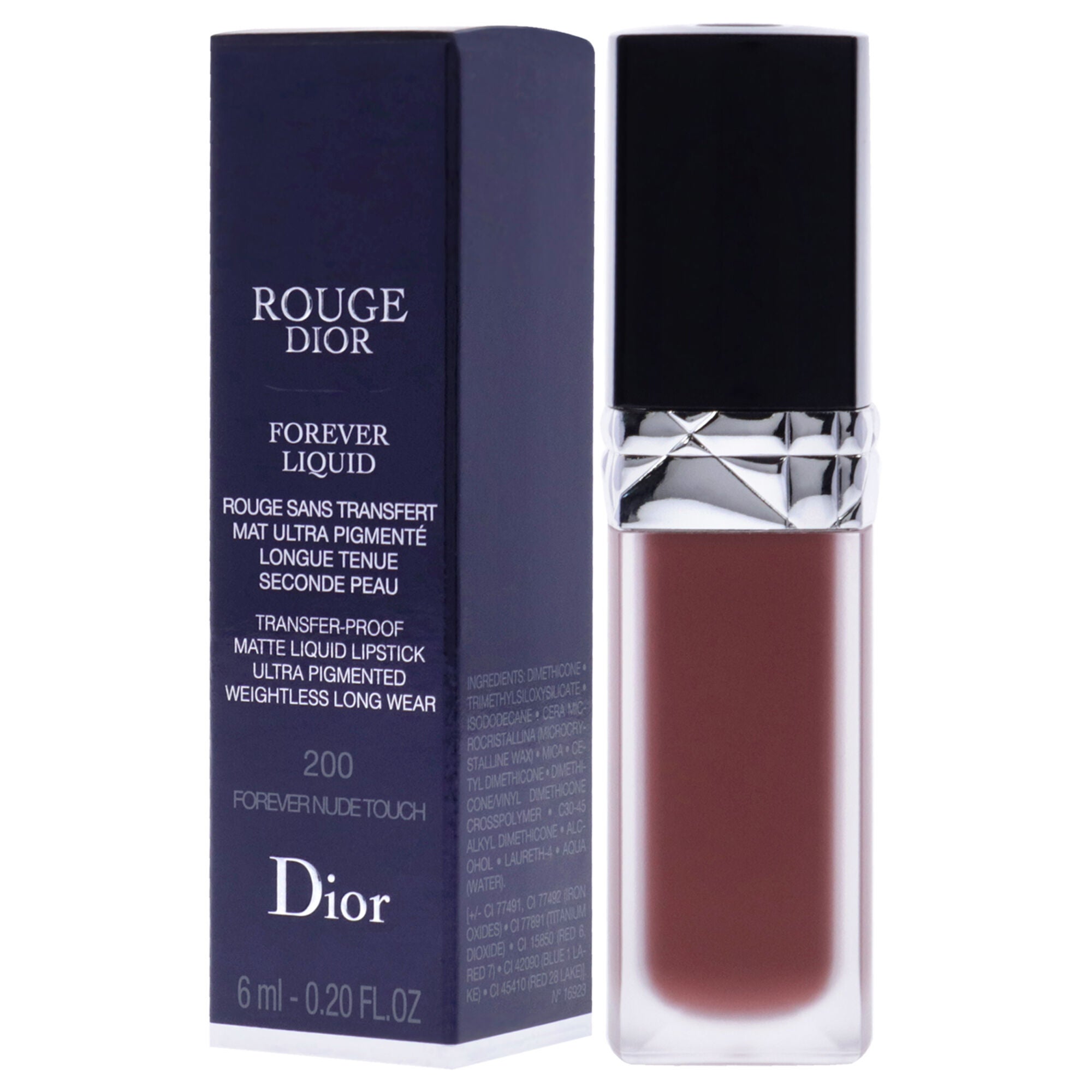 Rouge Dior Forever Liquid Matte - 200 Forever Nude Touch by Christian Dior for Women - 0.2 oz Lipstick, See Description, alternate image number 2