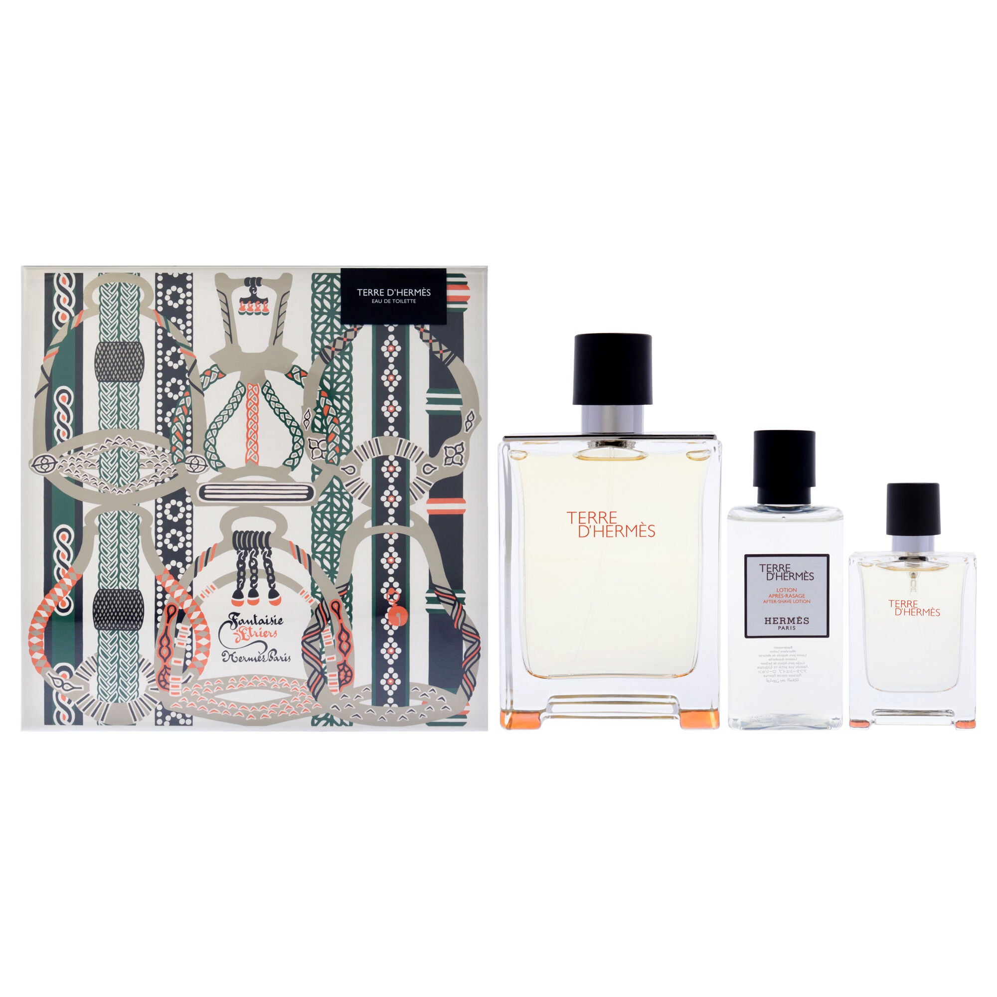 Terre Dhermes by Hermes for Men - 3 Pc Gift Set 3.3oz EDT Spray, 0.42oz EDT Spray, 1.35oz After Shave Lotion, See Description, hi-res image number 0