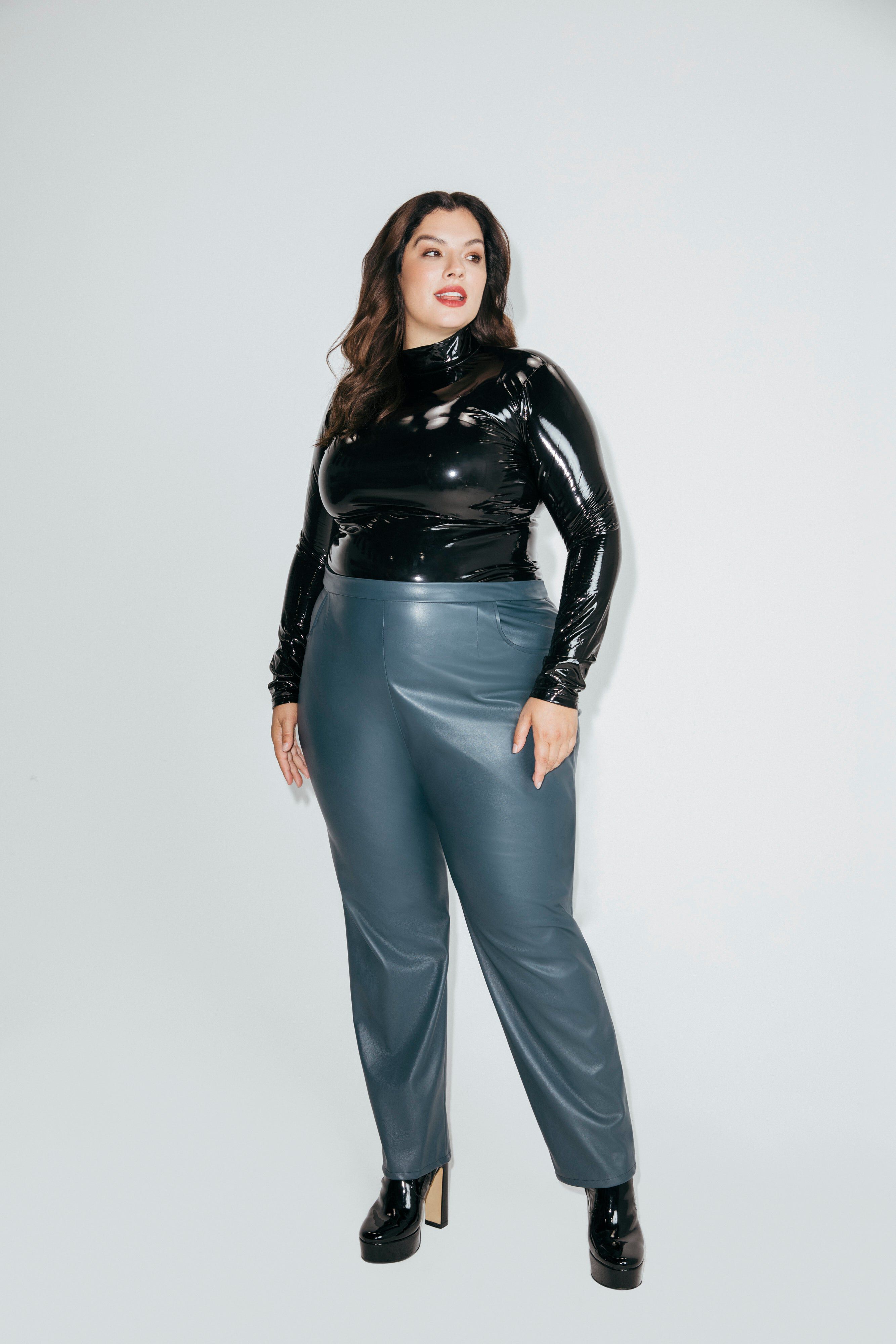 &#39;Leather&#39; Trouser, Navy / Navy, hi-res image number 0