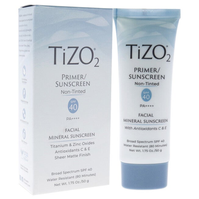 Tizo2 Facial Primer Non-tinted SPF 40 by Tizo for Unisex - 1.75 oz Sunscreen, , alternate image number null