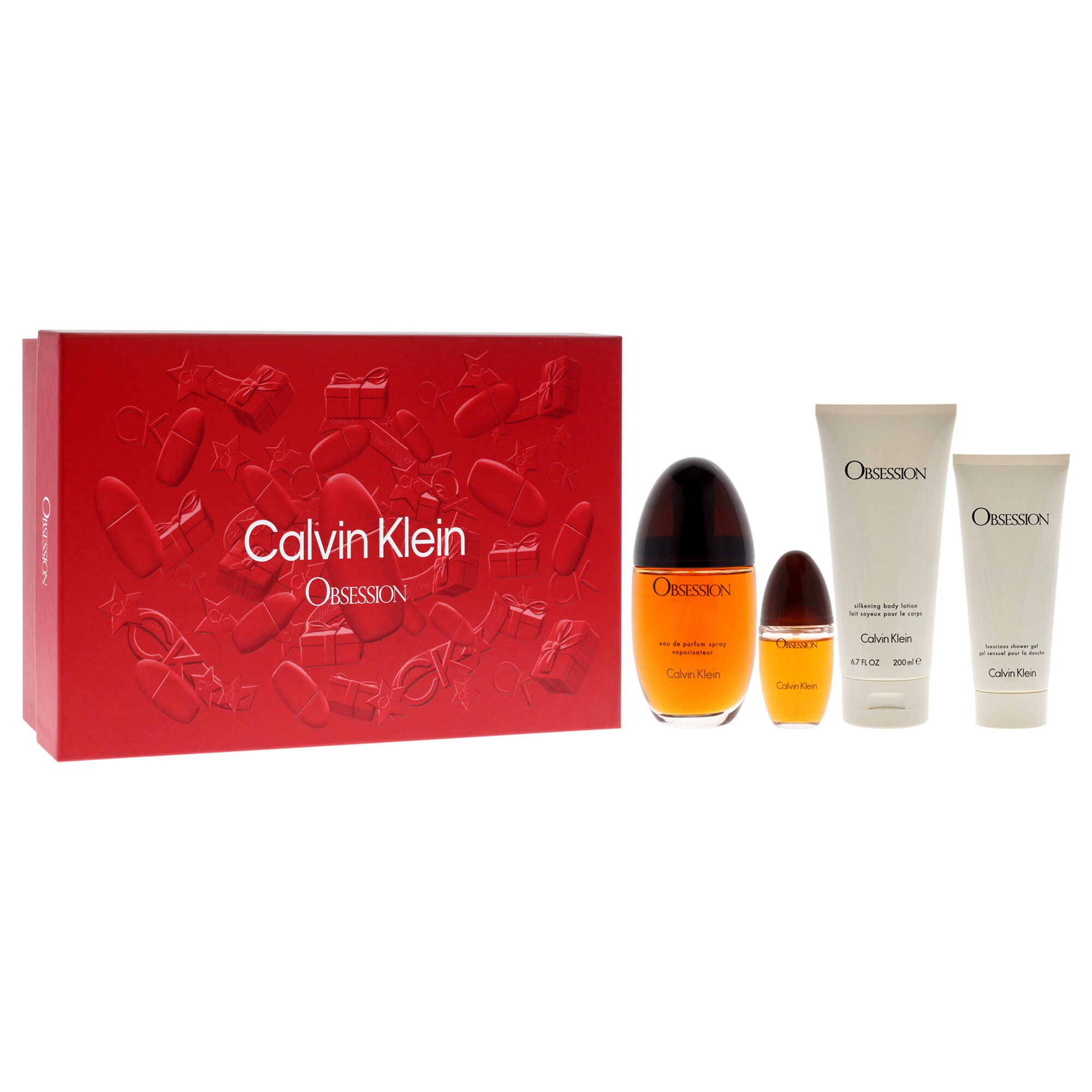 Obsession by Calvin Klein for Women - 4 Pc Gift Set 3.3oz EDP Spray, 0.5oz EDP Spray, 3.4oz Shower Gel, 6.7oz Body Lotion, See Description, alternate image number 2