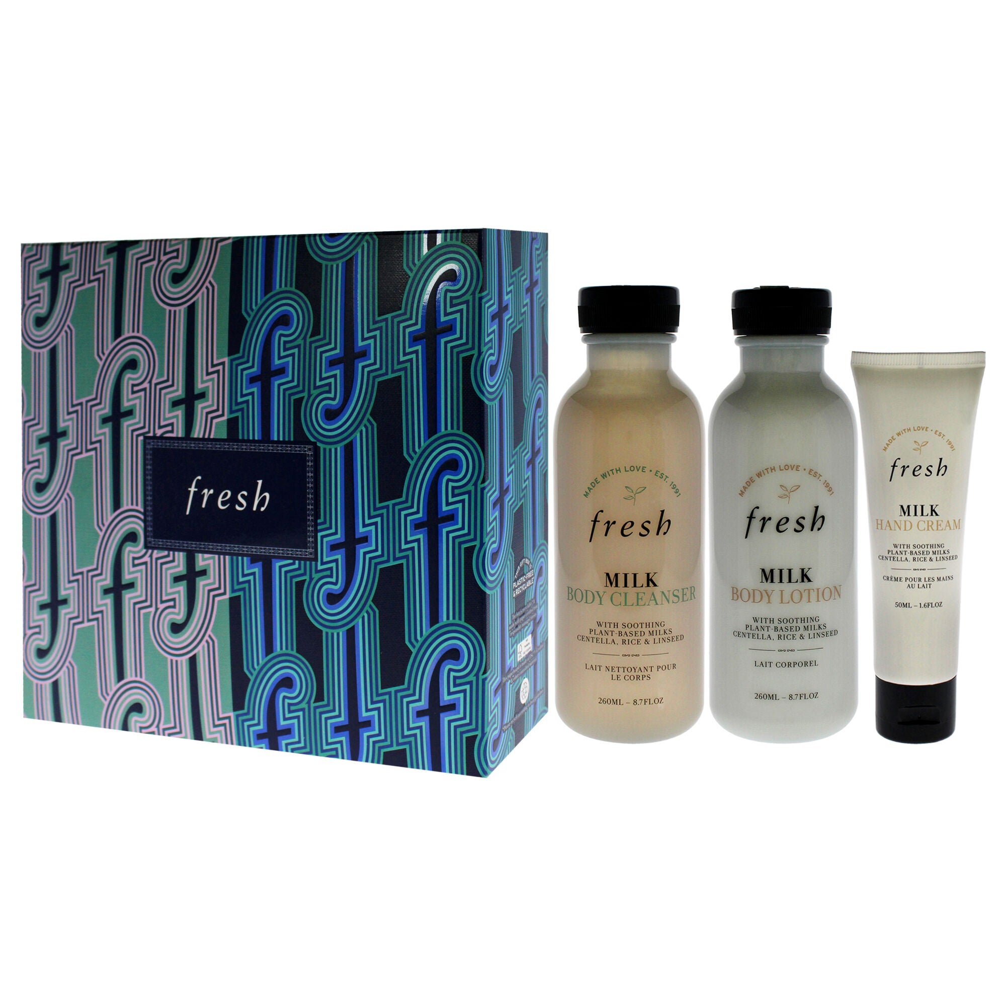 Head to Toe Nourishing Trio by Fresh for Women - 3 Pc 8.7oz Body Cleanser - Milk, 8.7oz Body Lotion - Milk, 1.6oz Hand Cream - Milk, , alternate image number 9