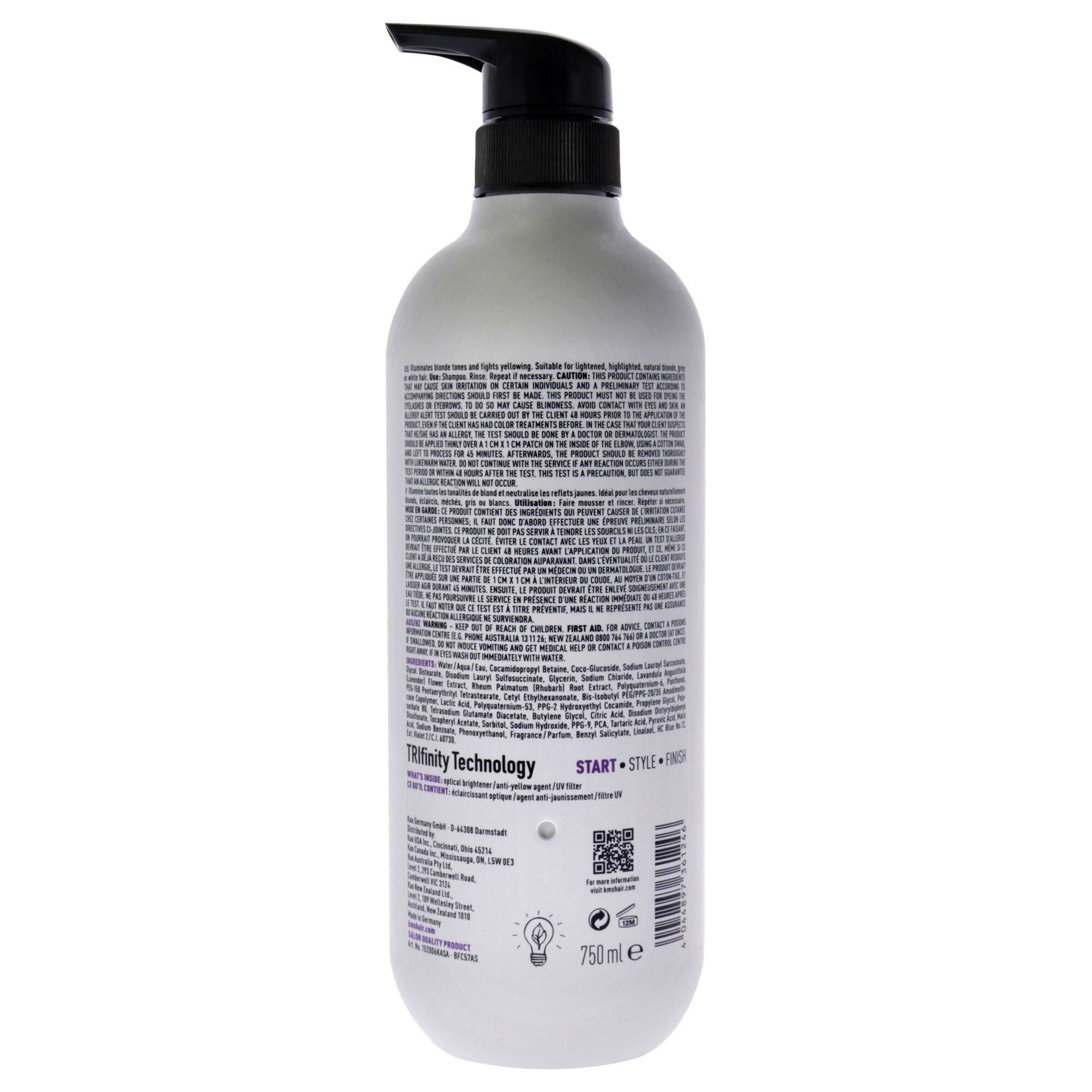 Color Vitality Blonde Shampoo by KMS for Unisex - 25.3 oz Shampoo, See Description, alternate image number 1