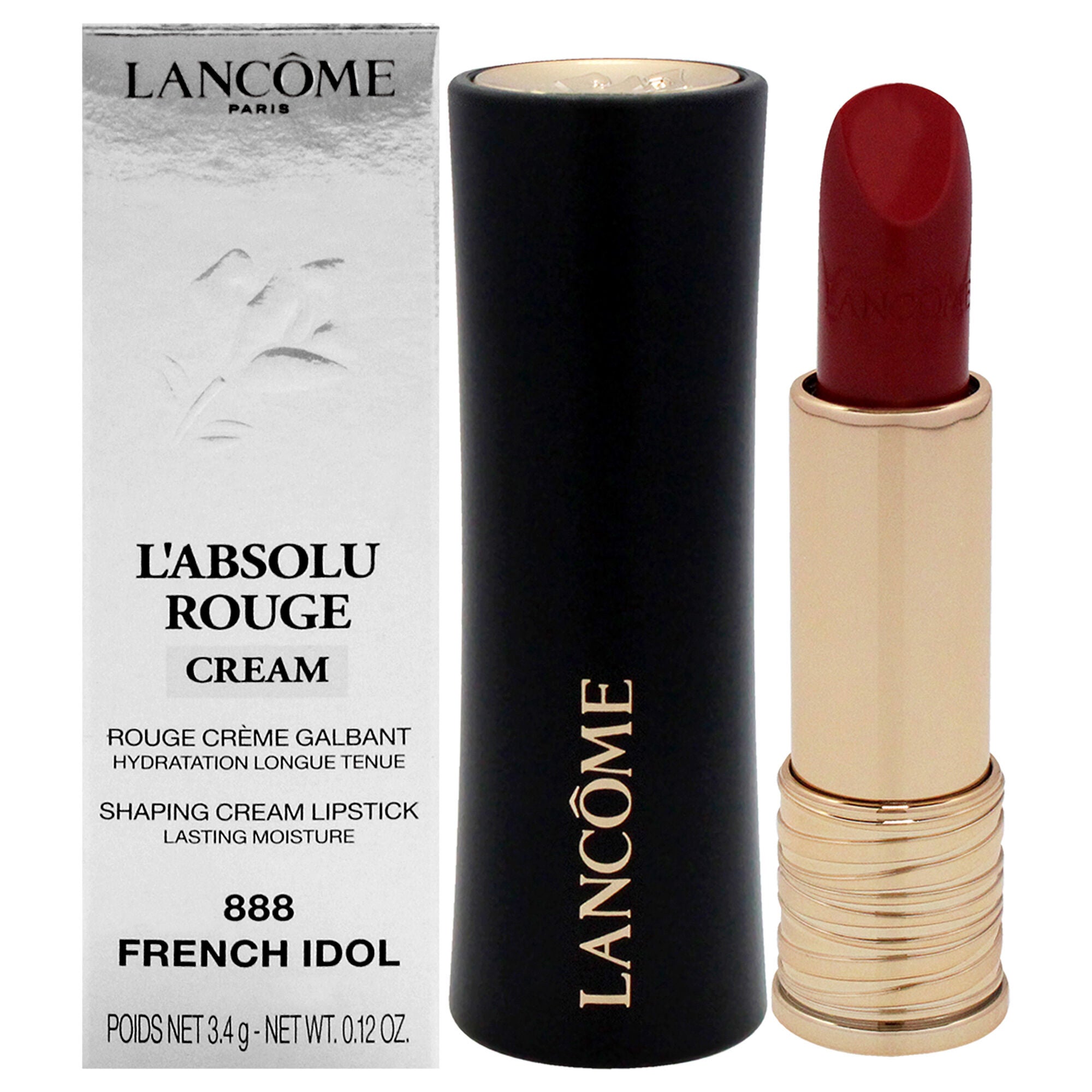 LAbsolu Rouge Cream Lipstick - 888 French Idol by Lancome for Women - 0.12 oz Lipstick, See Description, hi-res image number 0