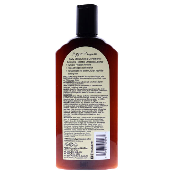 Argan Oil Daily Moisturizing Conditioner by Agadir for Unisex - 12.4 oz Conditioner, , alternate image number null