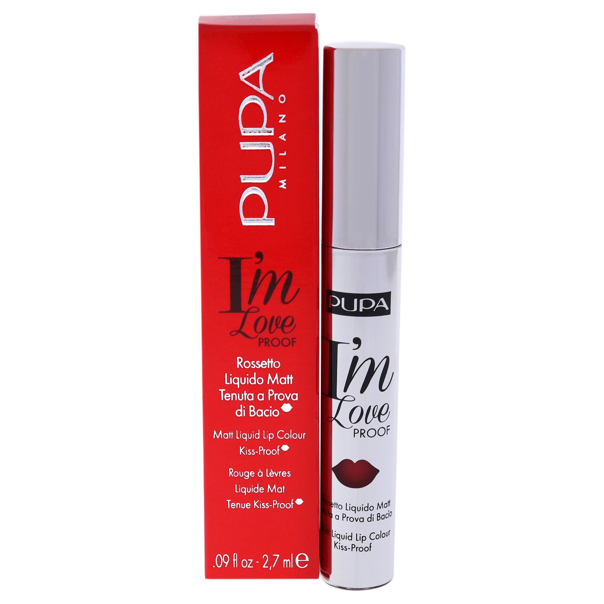 I Am Love Proof Matt Liquid Lip Color - 009 Red Pop by Pupa Milano for Women - 0.09 oz Lipstick, See Description, hi-res image number 0