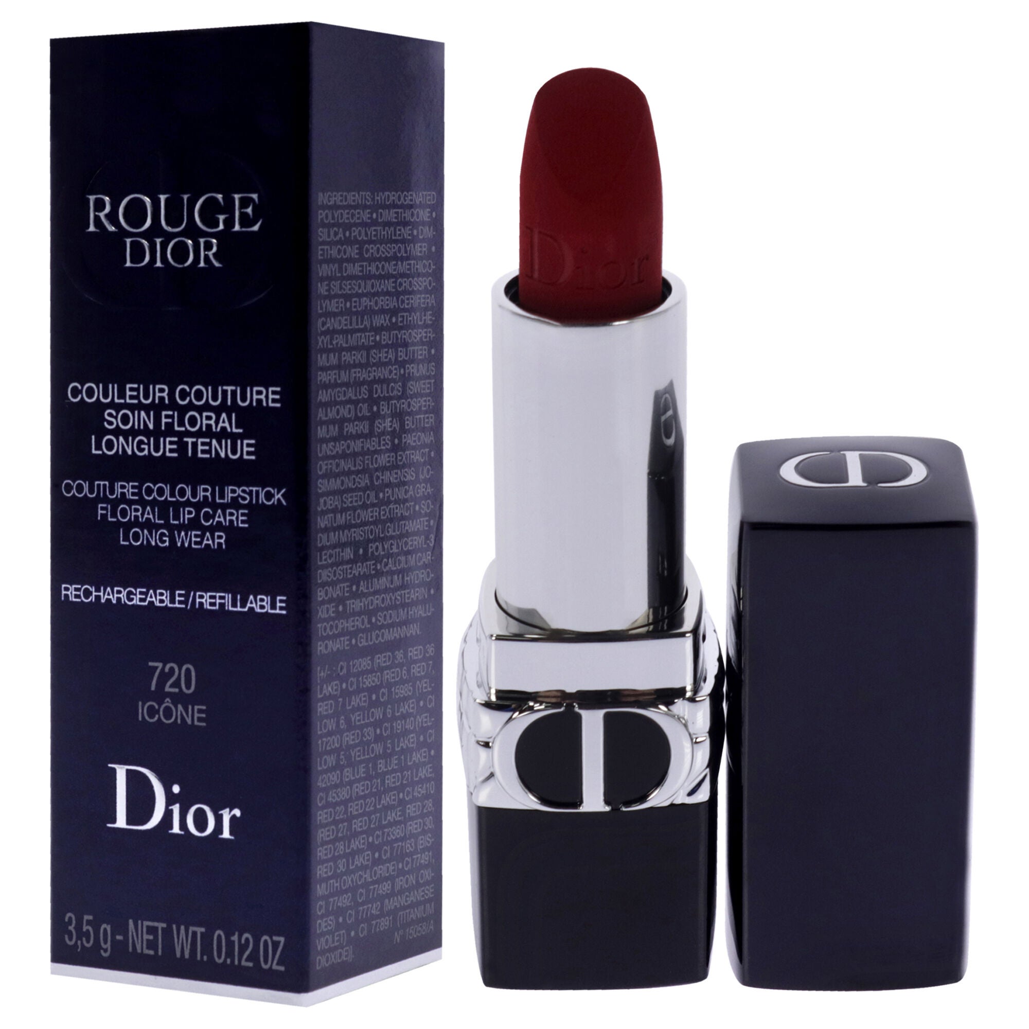 Rouge Dior Velvet Lipstick - 720 Icone by Christian Dior for Women - 0.12 oz Lipstick, See Description, alternate image number 3