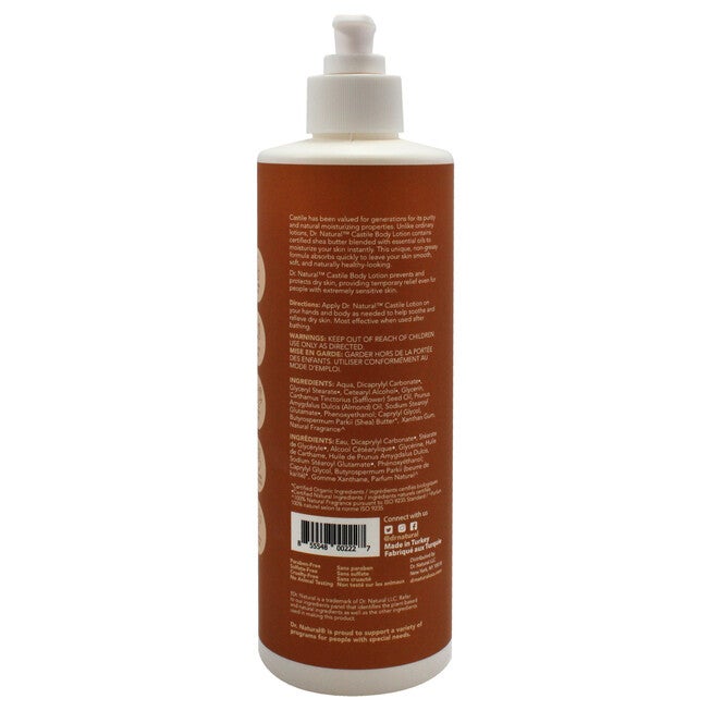 Castile Body Lotion - Almond plus Mandarin by Dr. Natural for Unisex - 16 oz Body Lotion, See Description, alternate image number 2