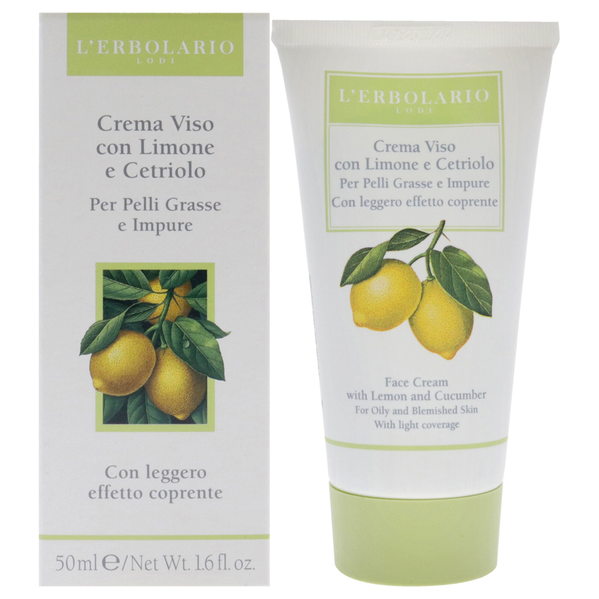 Face Cream With Lemon and Cucumber by LErbolario for Unisex - 1.6 oz Cream, See Description, hi-res image number 0