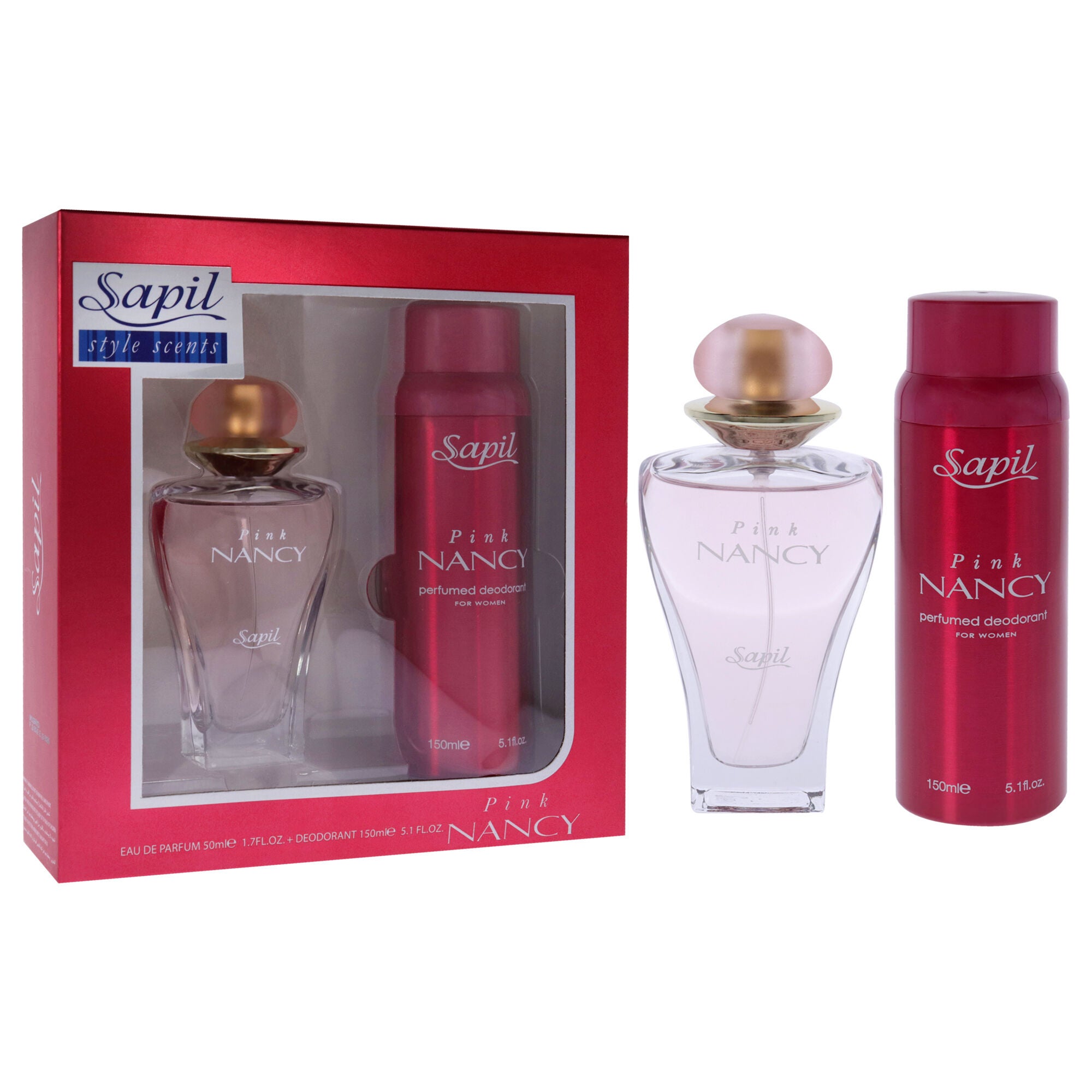 Nancy Pink by Sapil for Women - 2 Pc Gift Set 1.7oz EDP Spray, 5.1oz Deodorant Spray, See Description, alternate image number 2