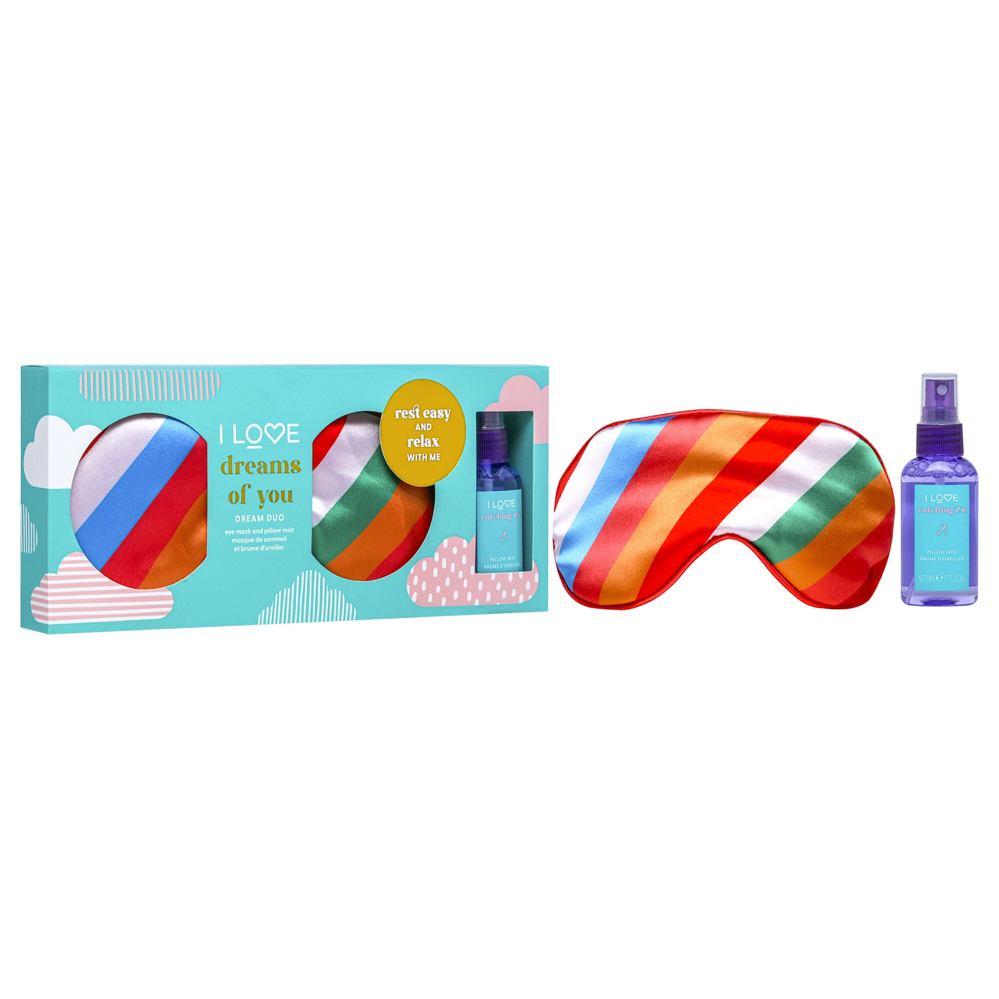 Dreams of You Sleep Pack by I Love Cosmetics for Women - 2 Pc 1.7oz Piwoll Mist, Eye Mask, , alternate image number 6