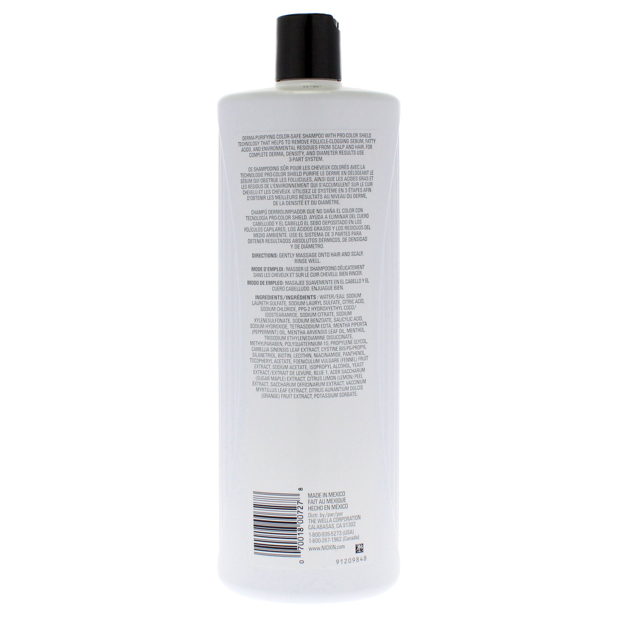 System 3 Cleanser Shampoo by Nioxin for Unisex - 33.8 oz Shampoo, See Description, alternate image number 1