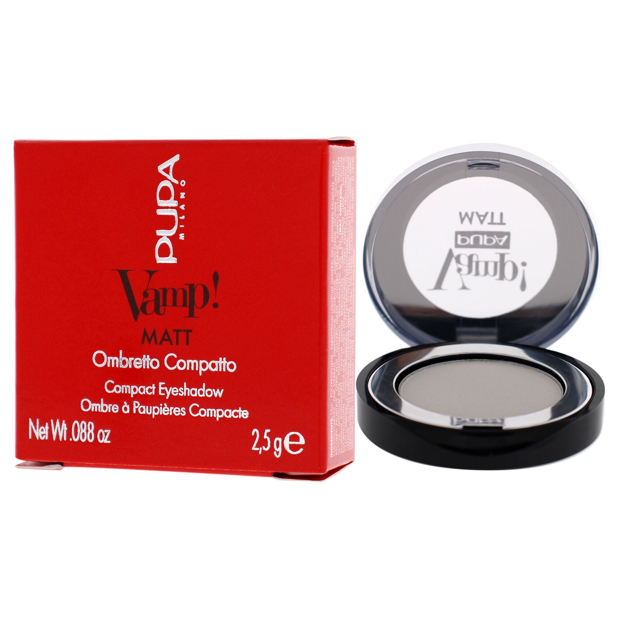 Vamp! Matt Compact Eyeshadow - 010 White Chalk by Pupa Milano for Women - 0.088 oz Eye Shadow, See Description, alternate image number 2