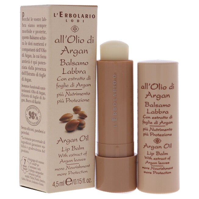 Lip Balm - Argan Oil by LErbolario for Unisex - 0.15 oz Lip Balm, NA, alternate image number null