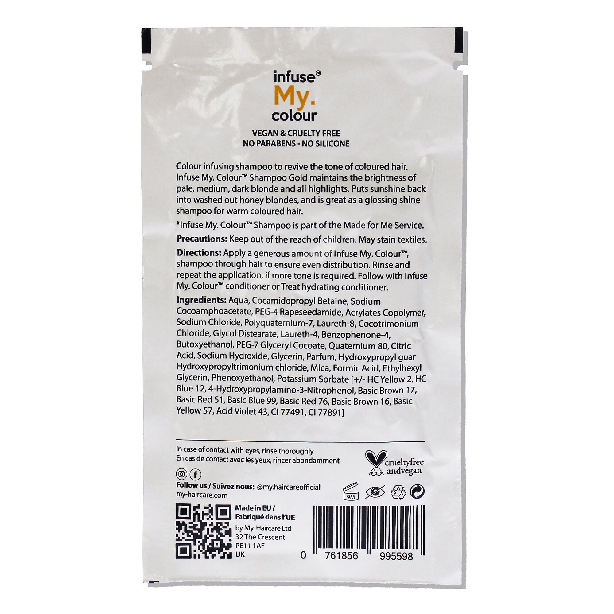 Gold Shampoo by Infuse My Colour for Unisex - 15 ml Shampoo, See Description, alternate image number 1