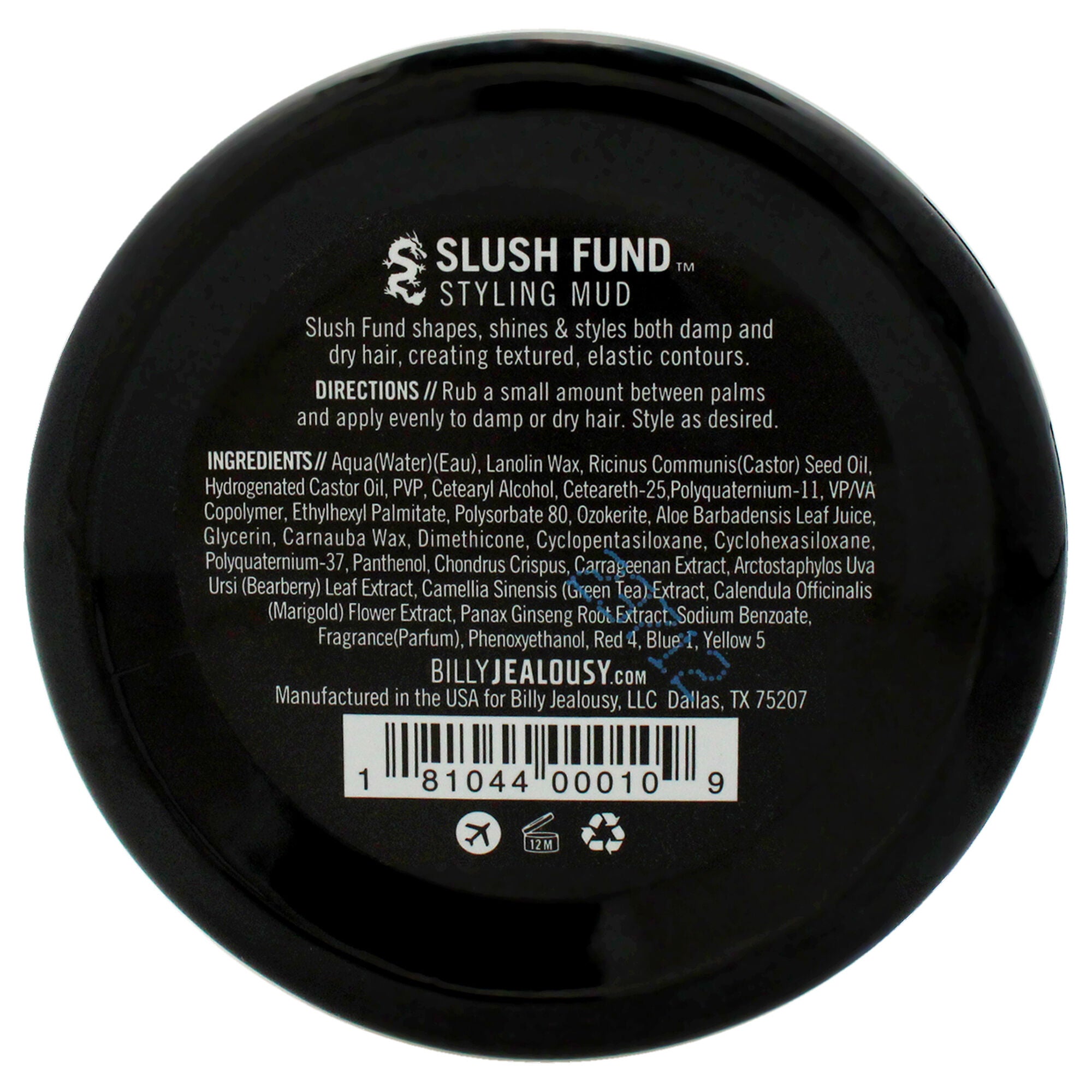 Slush Fund Styling Mud by Billy Jealousy for Men - 3 oz Wax, See Description, alternate image number 2