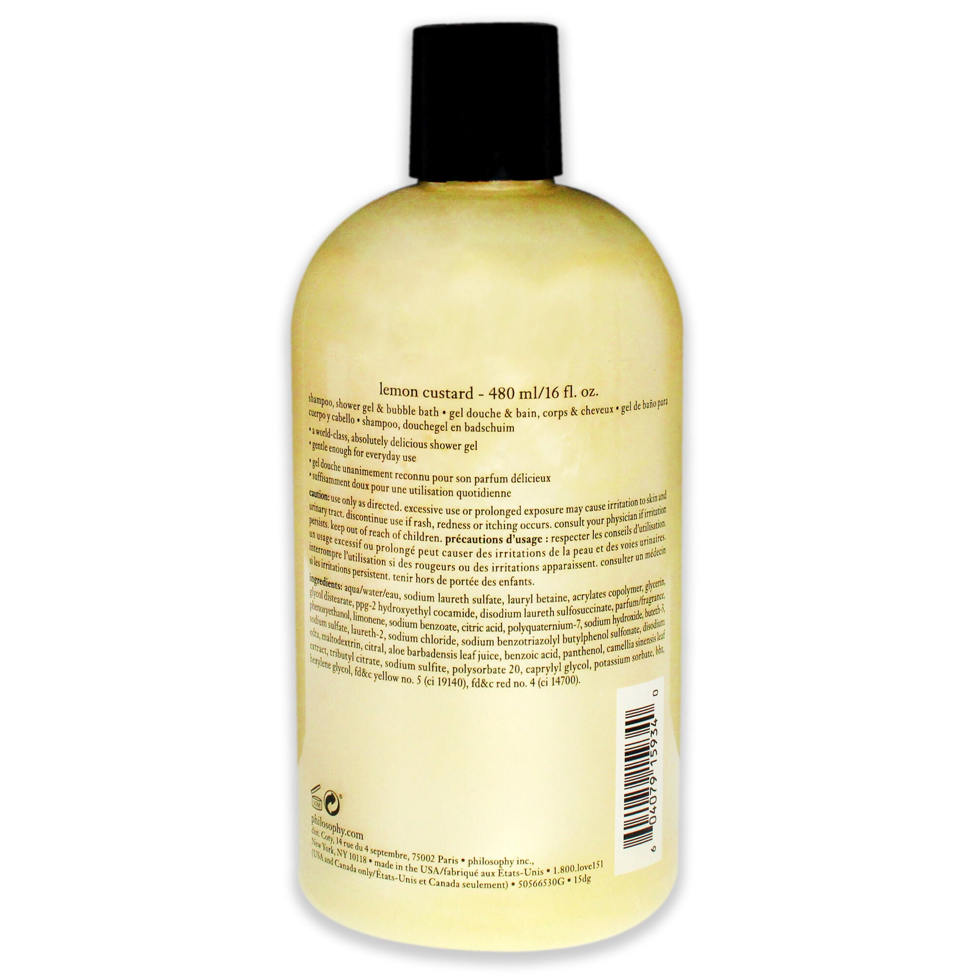"Lemon Custard Shampoo, Shower Gel and Bubble Bath by Philosophy for Women - 16 oz Shower Gel", , alternate image number 3