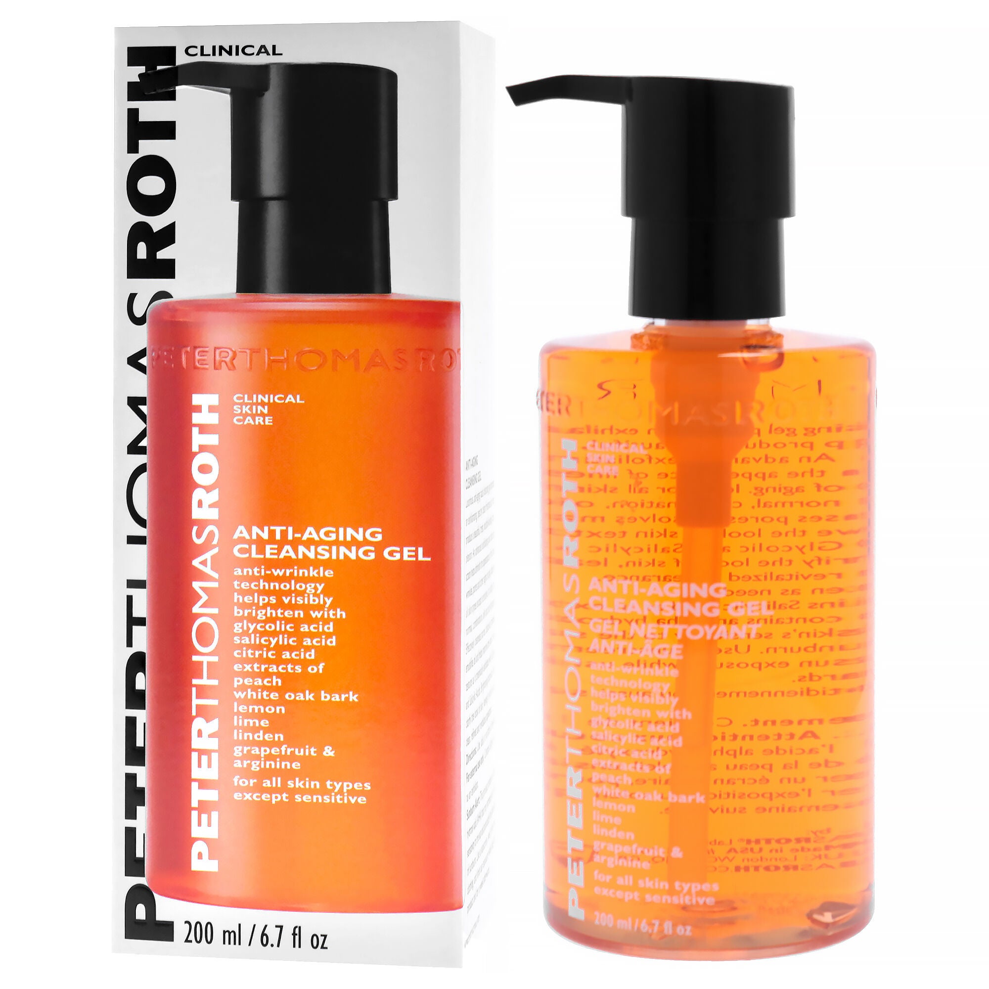 Anti-Aging Cleansing Gel by Peter Thomas Roth for Unisex - 6.7 oz Cleanser, Clear, alternate image number 3