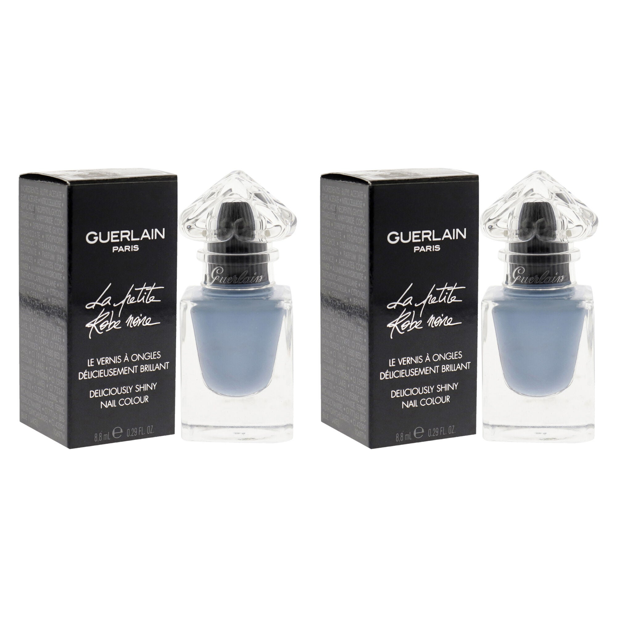 La Petite Robe Noire Deliciously Shiny Nail Colour - 008 Denim Jacket by Guerlain for Women - 0.29 oz Nail Polish - Pack of 2, Light Blue, alternate image number 2