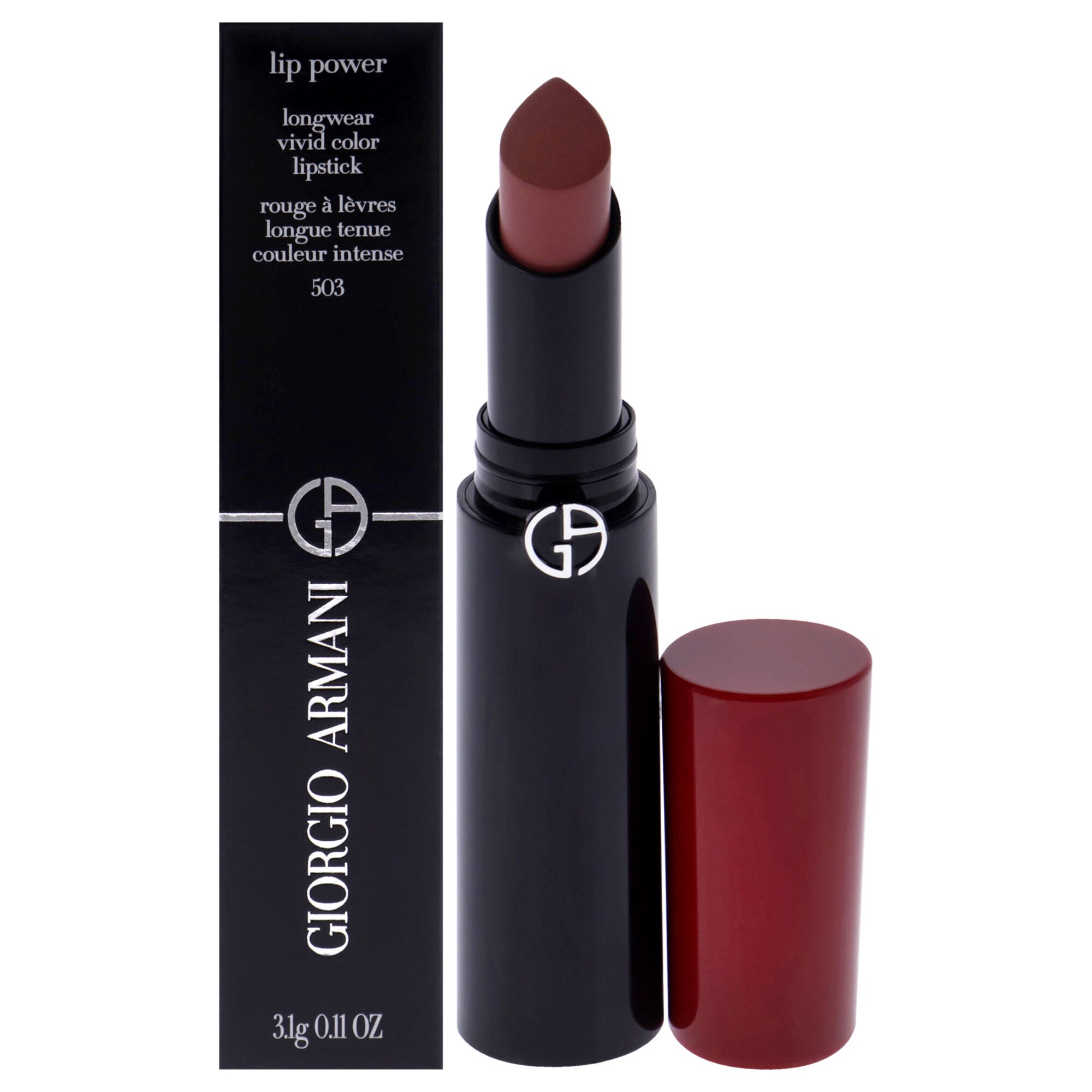 Lip Power Longwear Vivid Color Lipstick - 503 Eccentrico by Giorgio Armani for Women - 0.11 oz Lipstick, See Description, hi-res image number 0