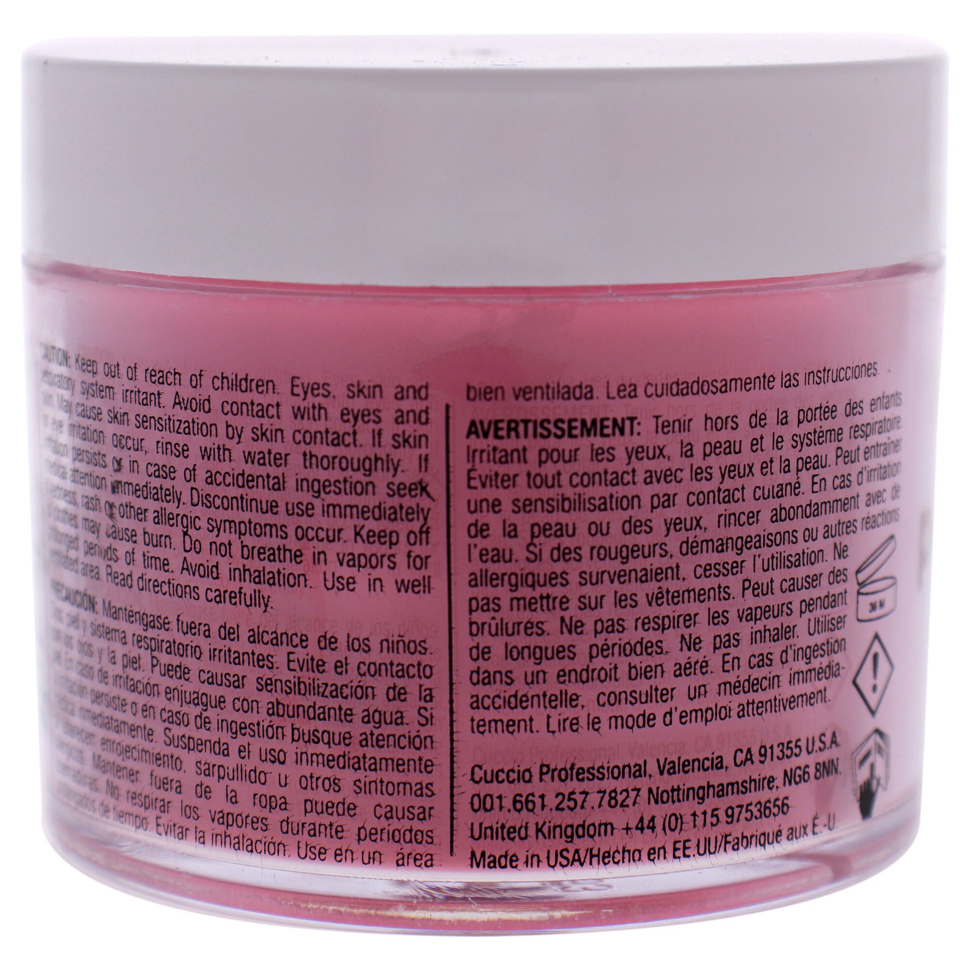 Pro Powder Polish Nail Colour Dip System - Passionate Pink by Cuccio Colour for Women - 1.6 oz Nail Powder, See Description, alternate image number 2