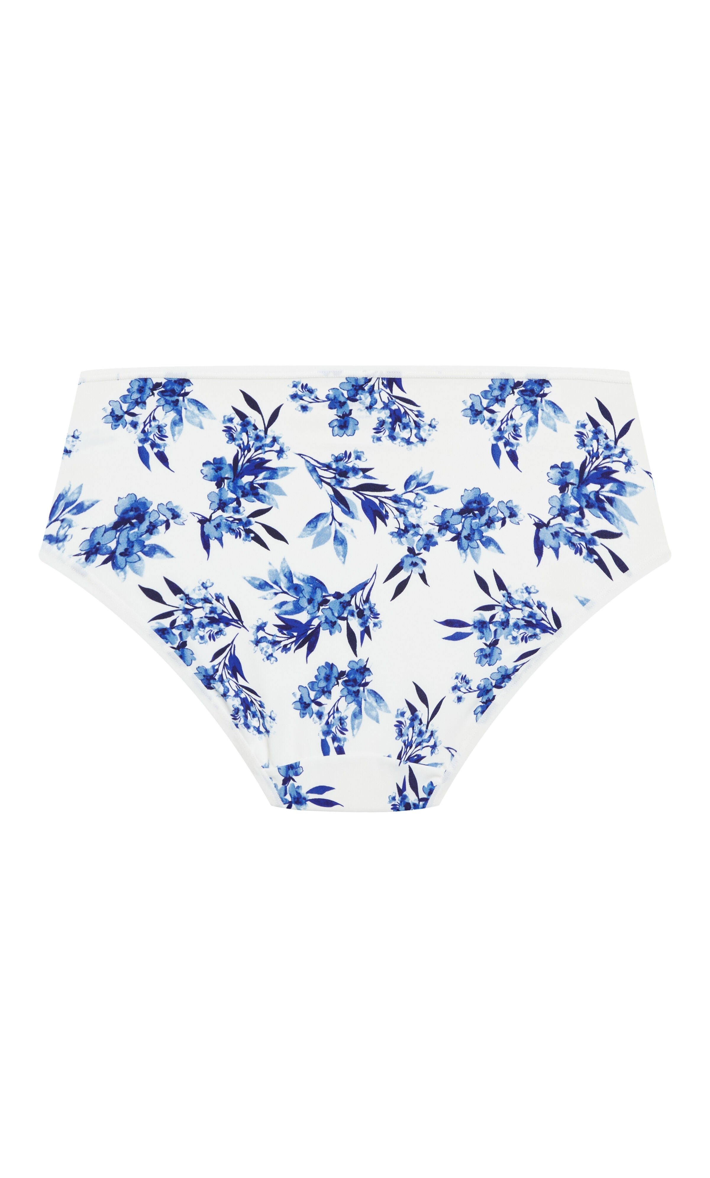 Microfiber Hi Cut Print Brief - white floral, , alternate image number 3