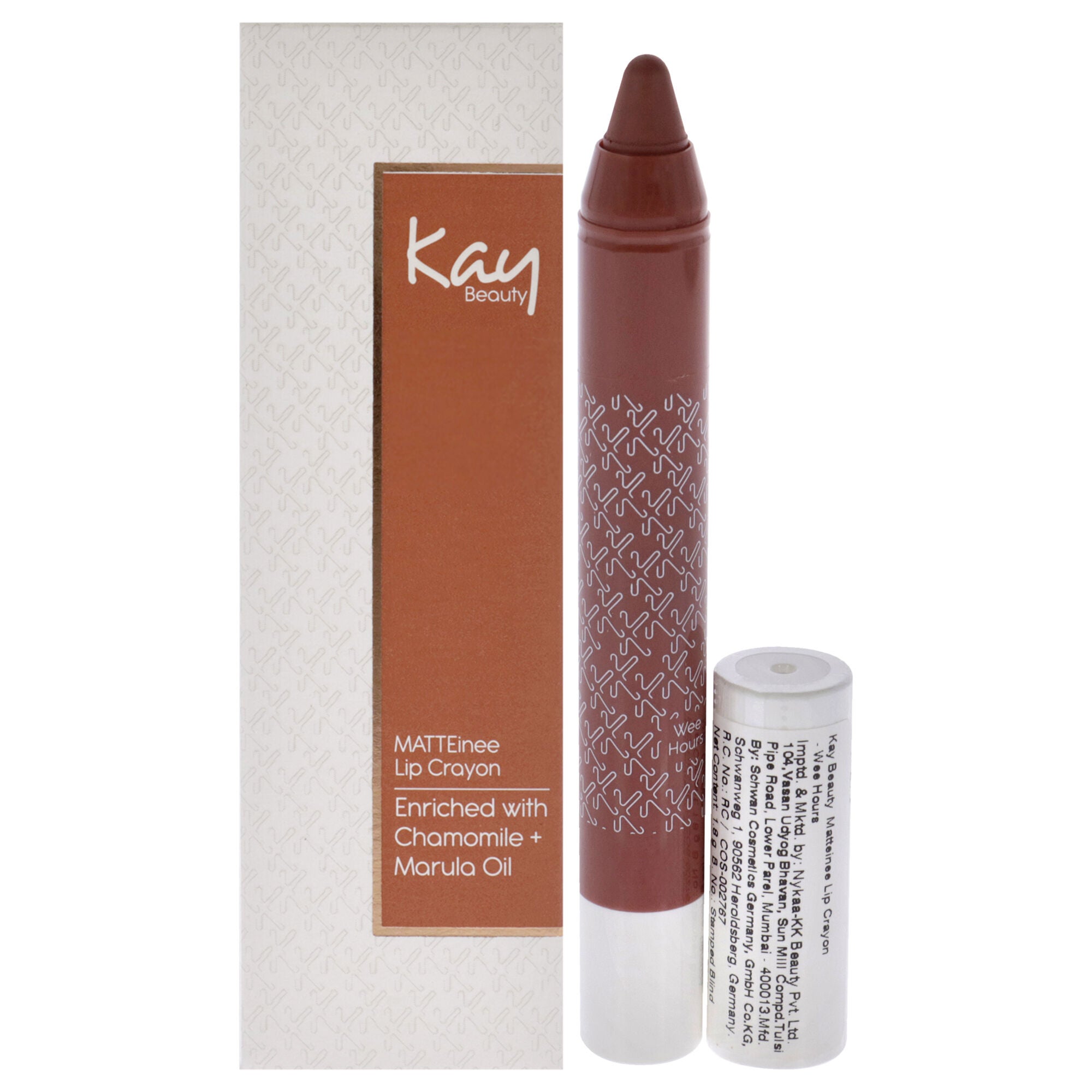 Matteinee Matte Lip Crayon Lipstick - Wee hours by Kay Beauty for Women - 0.06 oz Lipstick, See Description, hi-res image number 0