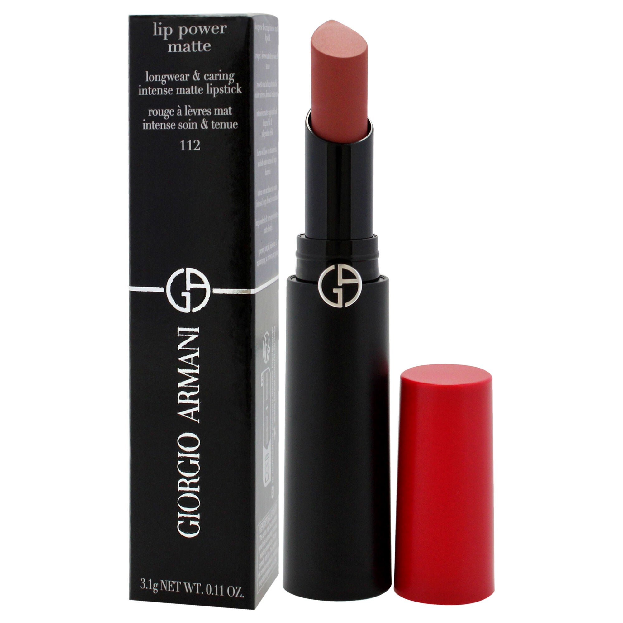 Lip Power Matte Longwear Lipstick - 112 Stylish by Giorgio Armani for Women - 0.11 oz Lipstick, See Description, alternate image number 3