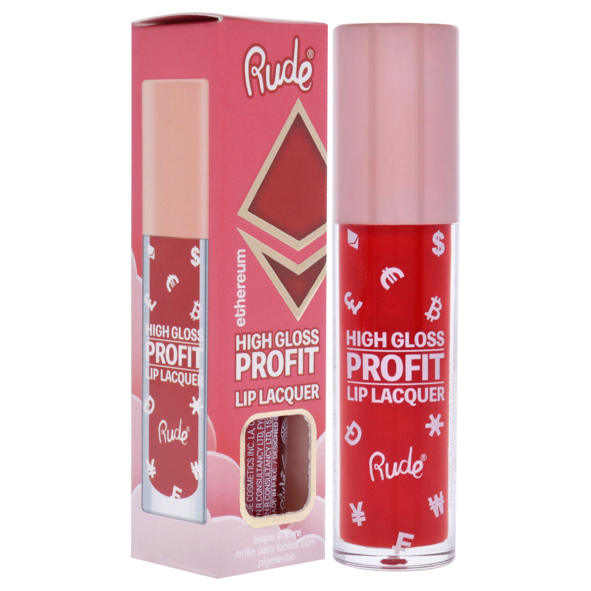 High Gloss Profit Lip Lacquer - Ethereum by Rude Cosmetics for Women - 0.141 oz Lip Gloss, See Description, alternate image number 2