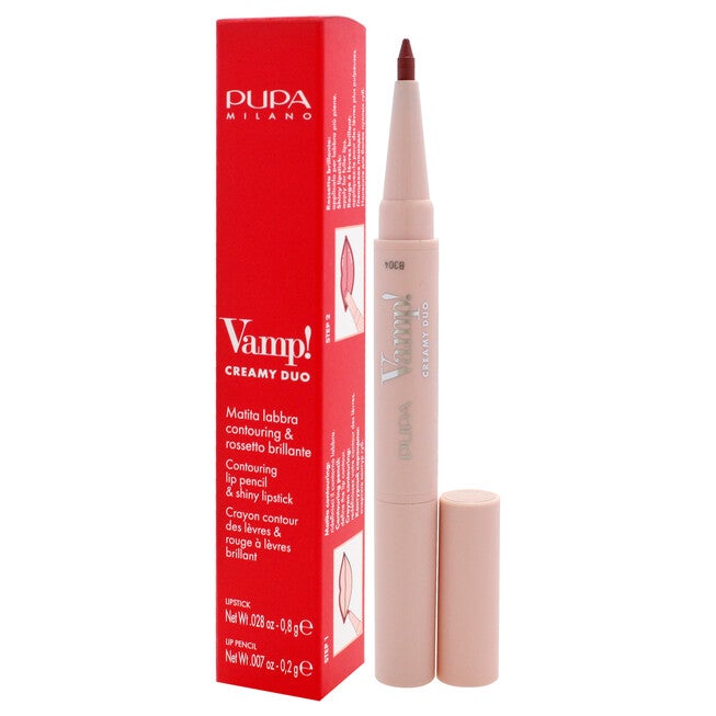 Vamp! Creamy Duo Contouring Lip Pencil and Shiny Lipstick - 004 Light Rose by Pupa Milano for Women - 0.035 oz Makeup, See Description, alternate image number 2