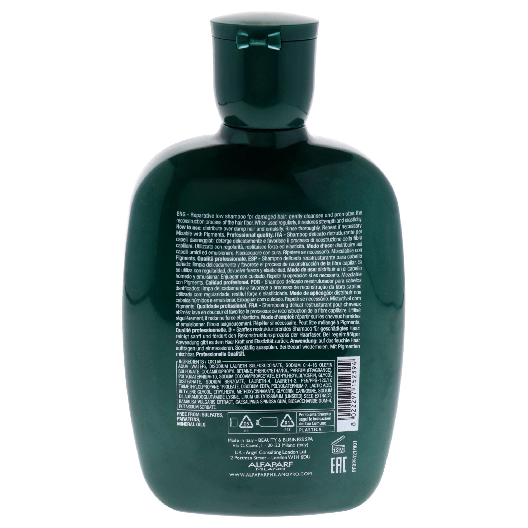 Semi Di Lino Reconstruction Reparative Low Shampoo by Alfaparf Milano for Unisex - 8.45 oz Shampoo, See Description, alternate image number 2