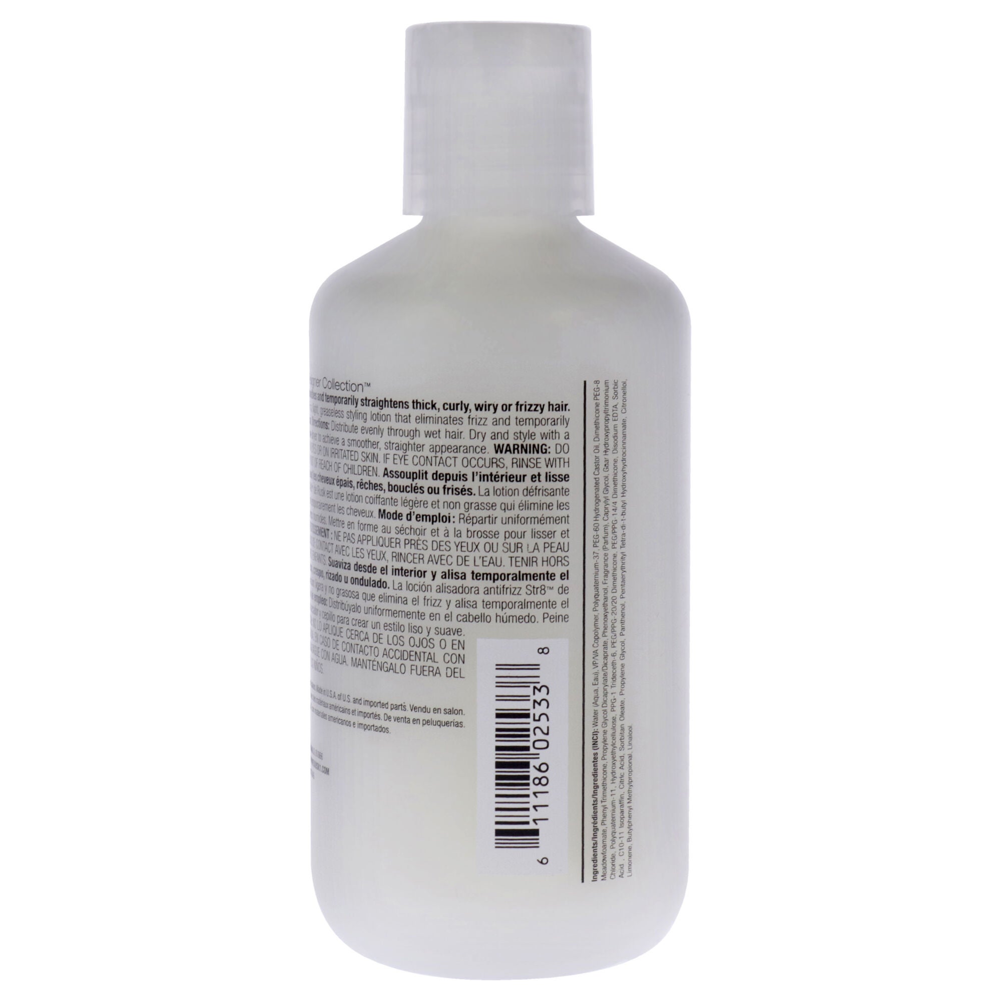Str8 Anti-Frizz and Anti-Curl Lotion by Rusk for Unisex - 6 oz Lotion, NA, alternate image number 1