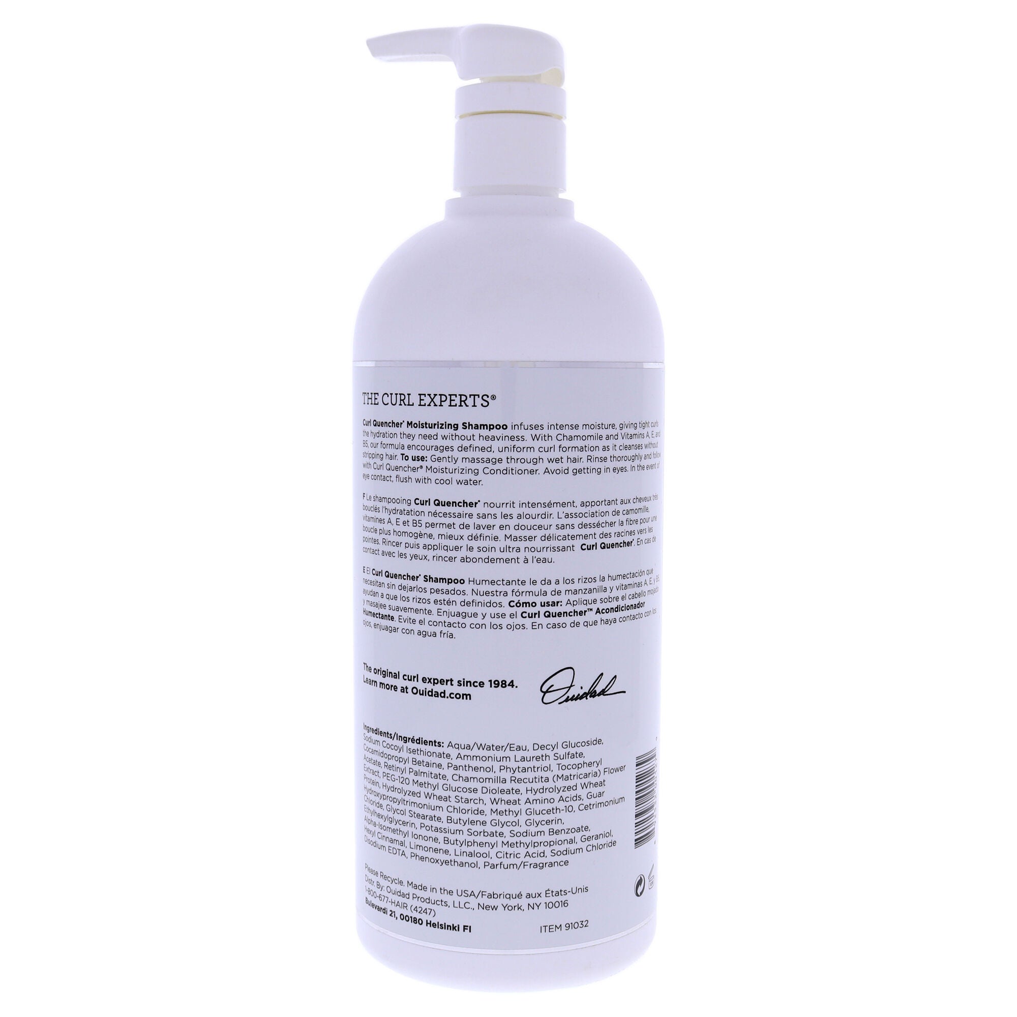 Curl Quencher Moisturizing Shampoo by Ouidad for Unisex - 33.8 oz Shampoo, , alternate image number 3