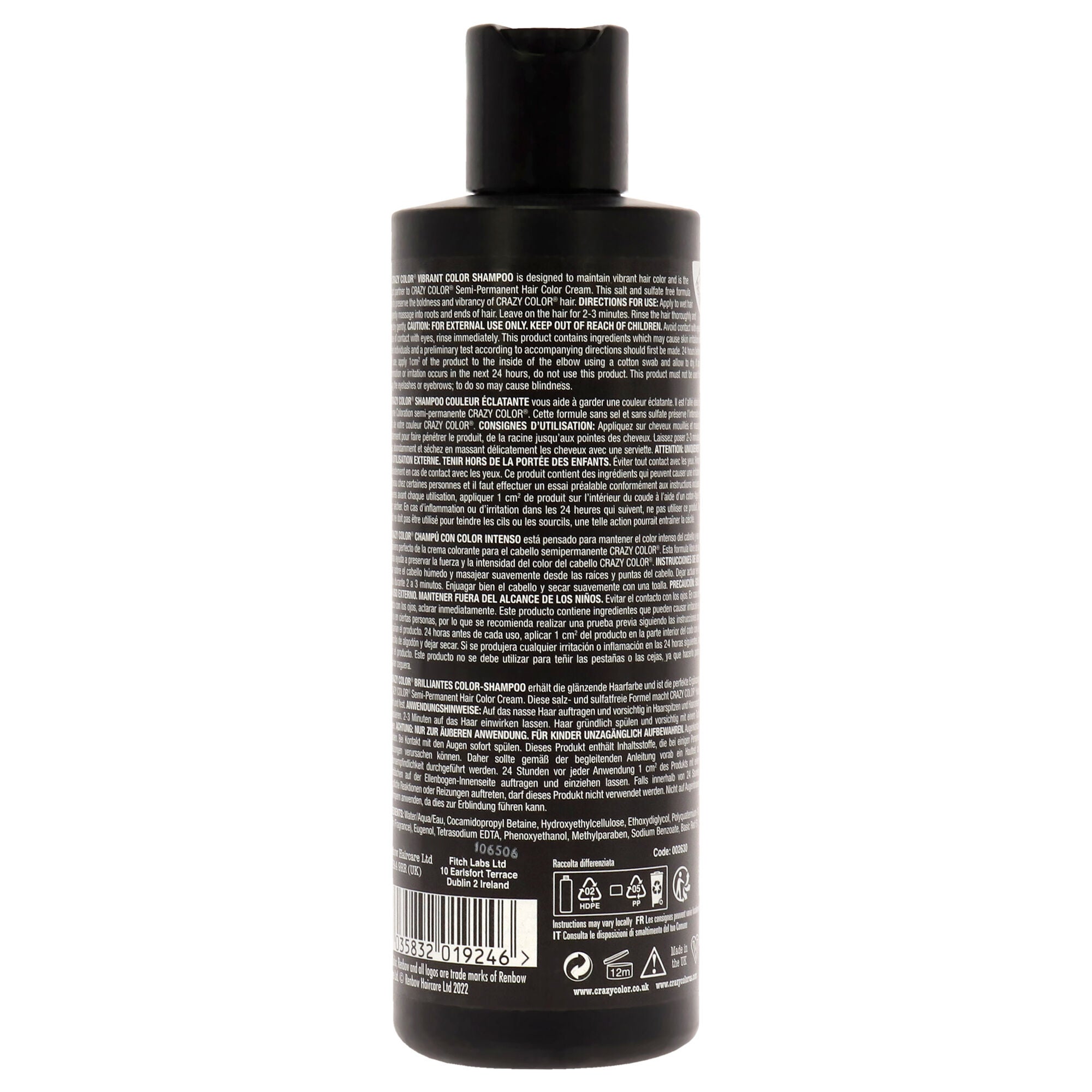 Vibrant Color Shampoo - Red by Crazy Color for Unisex - 8.45 oz Shampoo, See Description, alternate image number 1