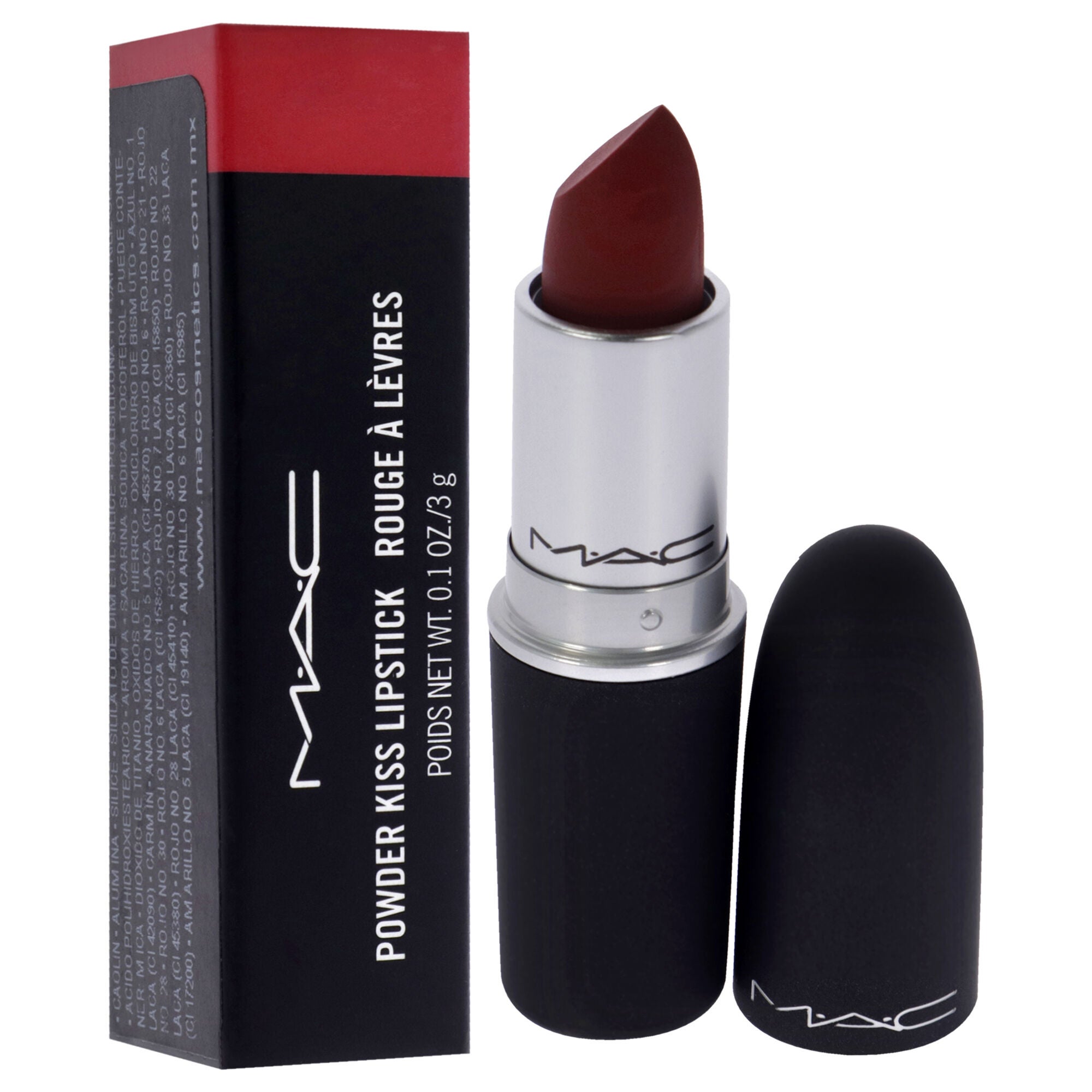 Powder Kiss Lipstick - 935 Ruby New by MAC for Women - 0.1 oz Lipstick, See Description, alternate image number 1