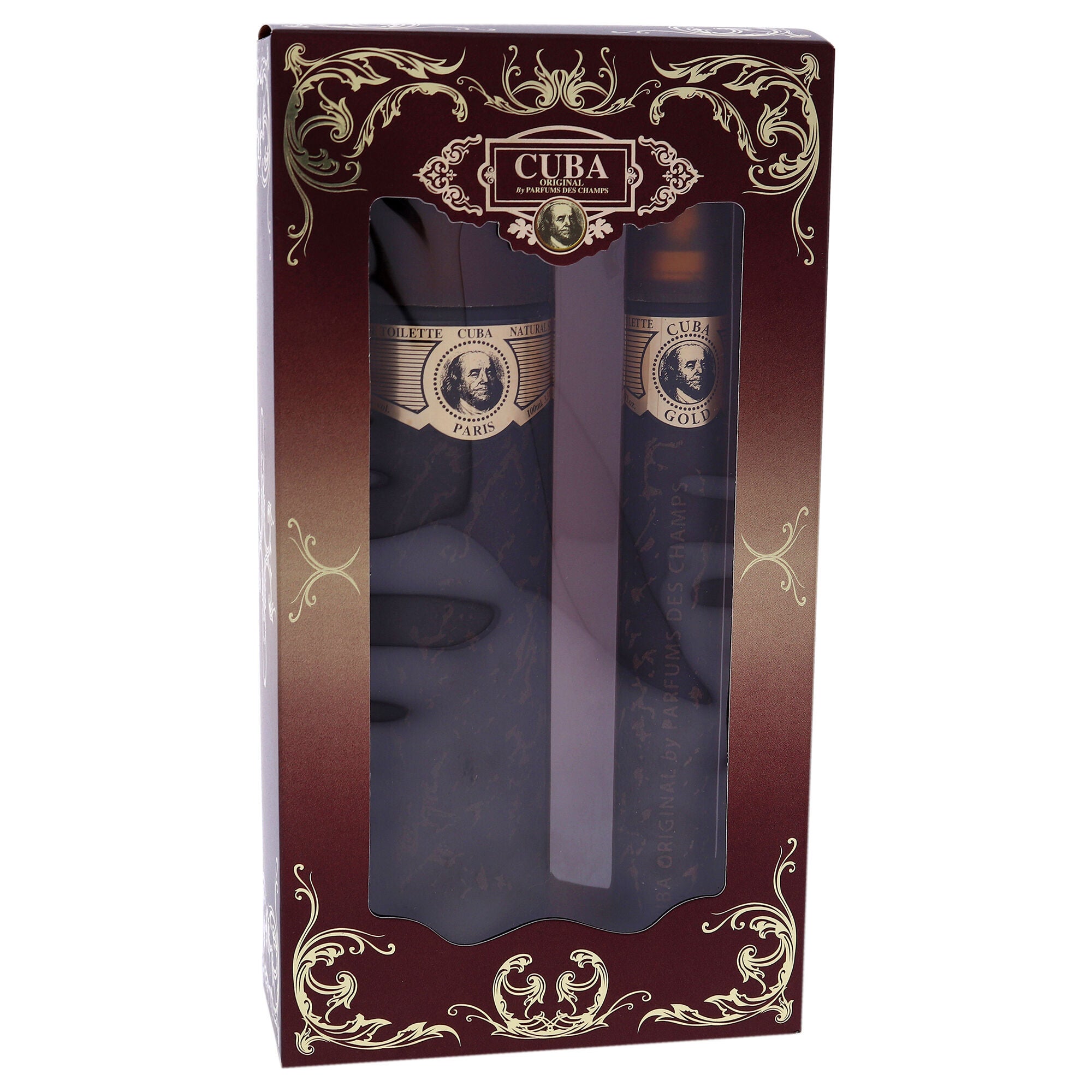 Cuba Gold by Cuba for Men - 2 Pc Gift Set 3.3oz EDT Spray, 1.17oz EDT Spray, See Description, hi-res image number 0