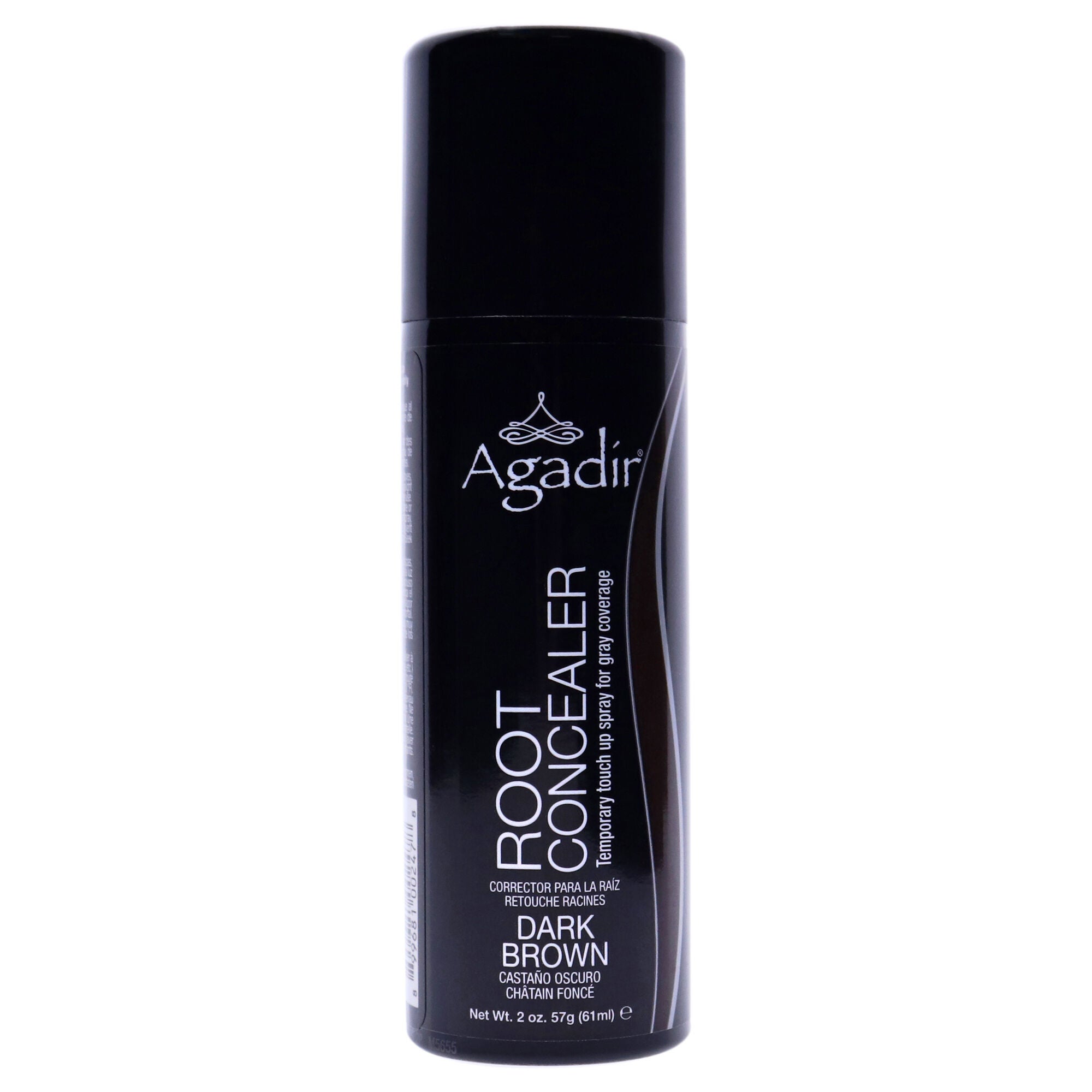 Root Concealer Temporary Touch Up Spray - Dark Brown by Agadir for Unisex - 2 oz Hair Color, See Description, hi-res image number 0