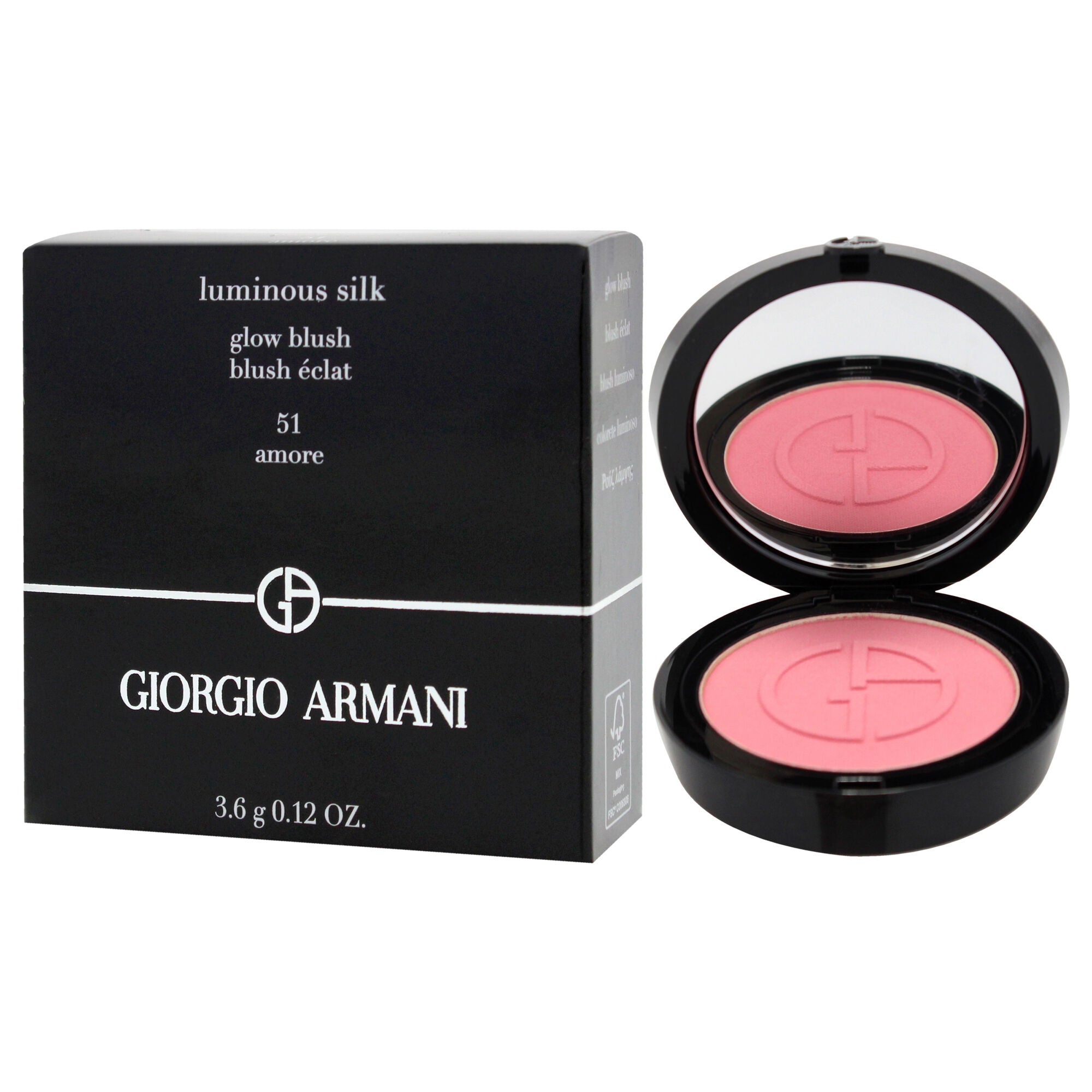 Luminous Silk Glow Blush- 51 Amore by Giorgio Armani for Women - 0.12 oz Blush, See Description, alternate image number 3
