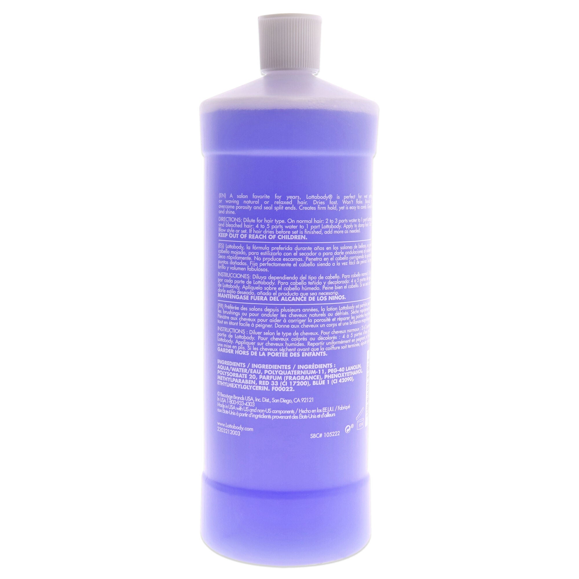 Professional Concentrated Setting Lotion by Lottabody for Unisex - 32 oz Lotion, , alternate image number 4