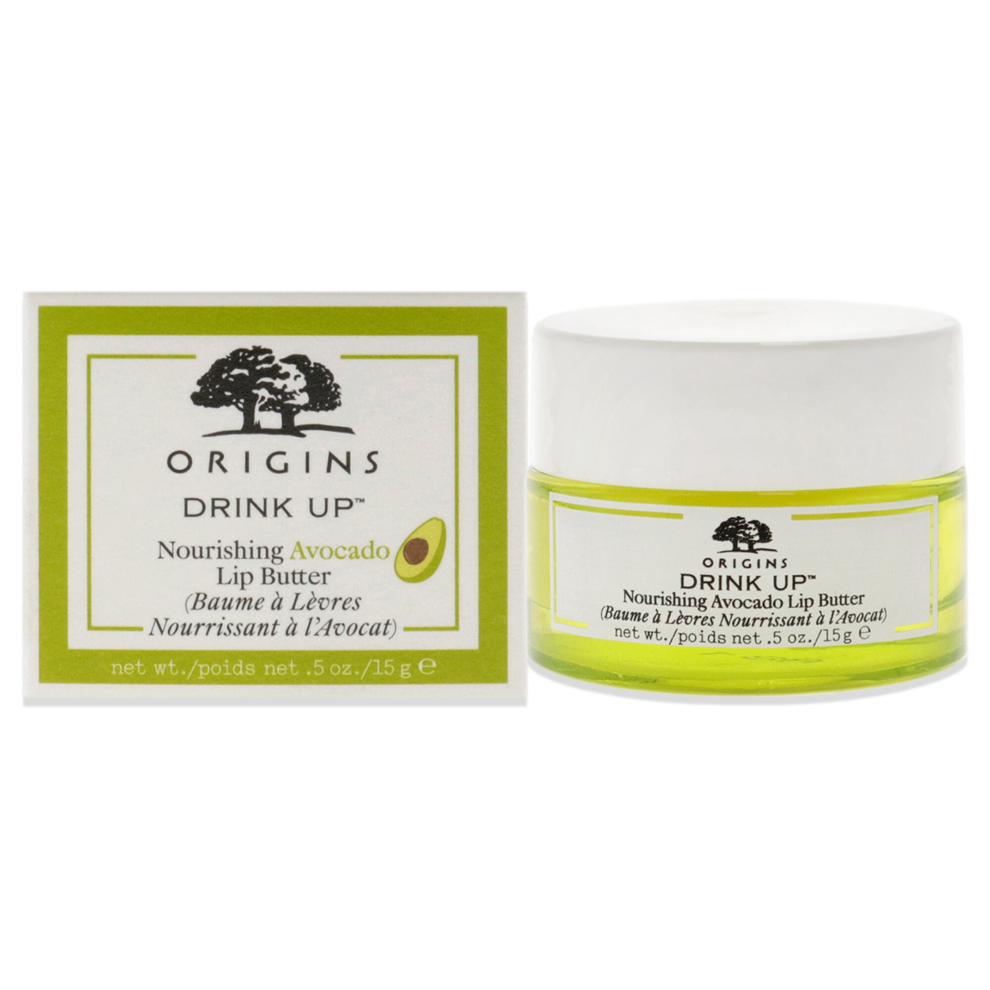 Drink Up Nourishing Avocado Lip Butter by Origins for Unisex - 0.5 oz Lip Balm, See Description, hi-res image number 0