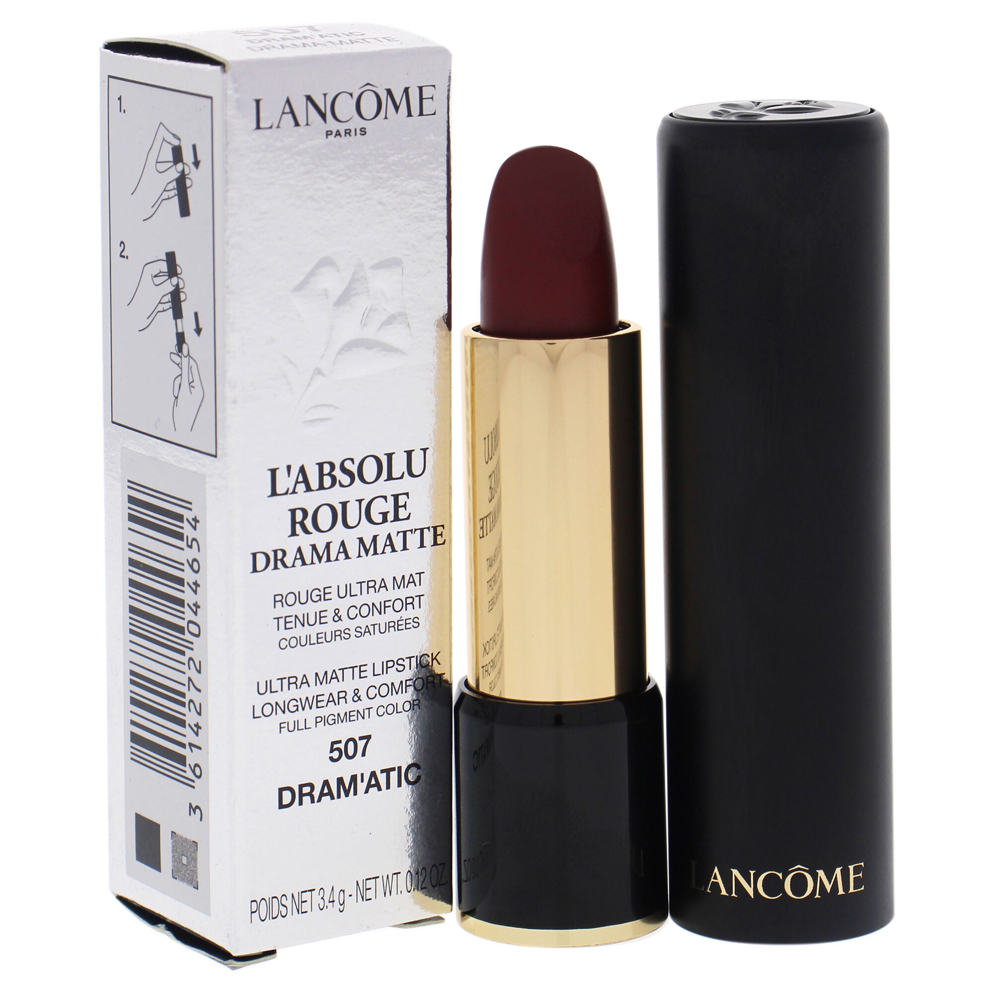 LAbsolu Rouge Drama Matte Lipstick - 507 Mademoiselle Lupita by Lancome for Women - 0.12 oz Lipstick, See Description, alternate image number 2
