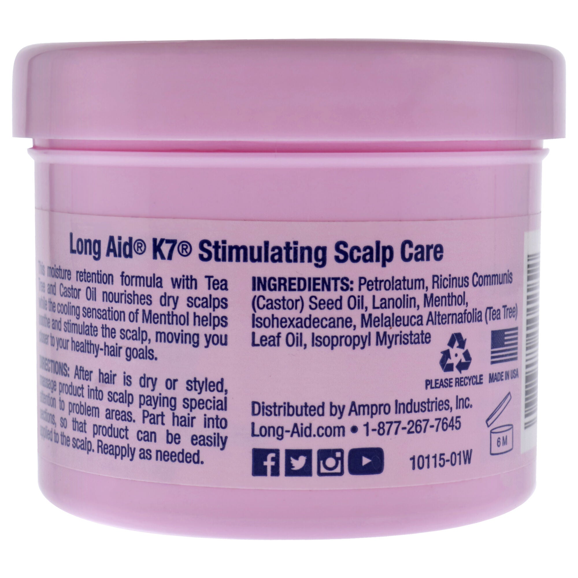 Long-Aid K7 Stimulating Scalp Care Conditioner by Ampro for Women - 4 oz Conditioner, See Description, alternate image number 1