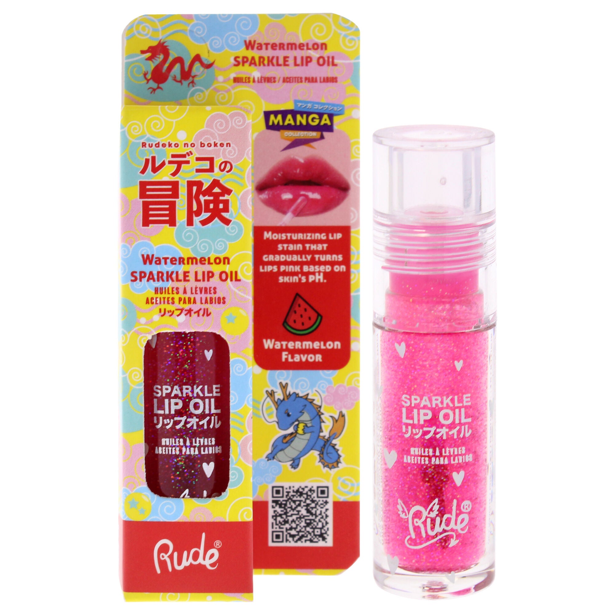 Manga Collection Manga Sparkle Lip Oil - Watermelon by Rude Cosmetics for Women, See Description, hi-res image number 0