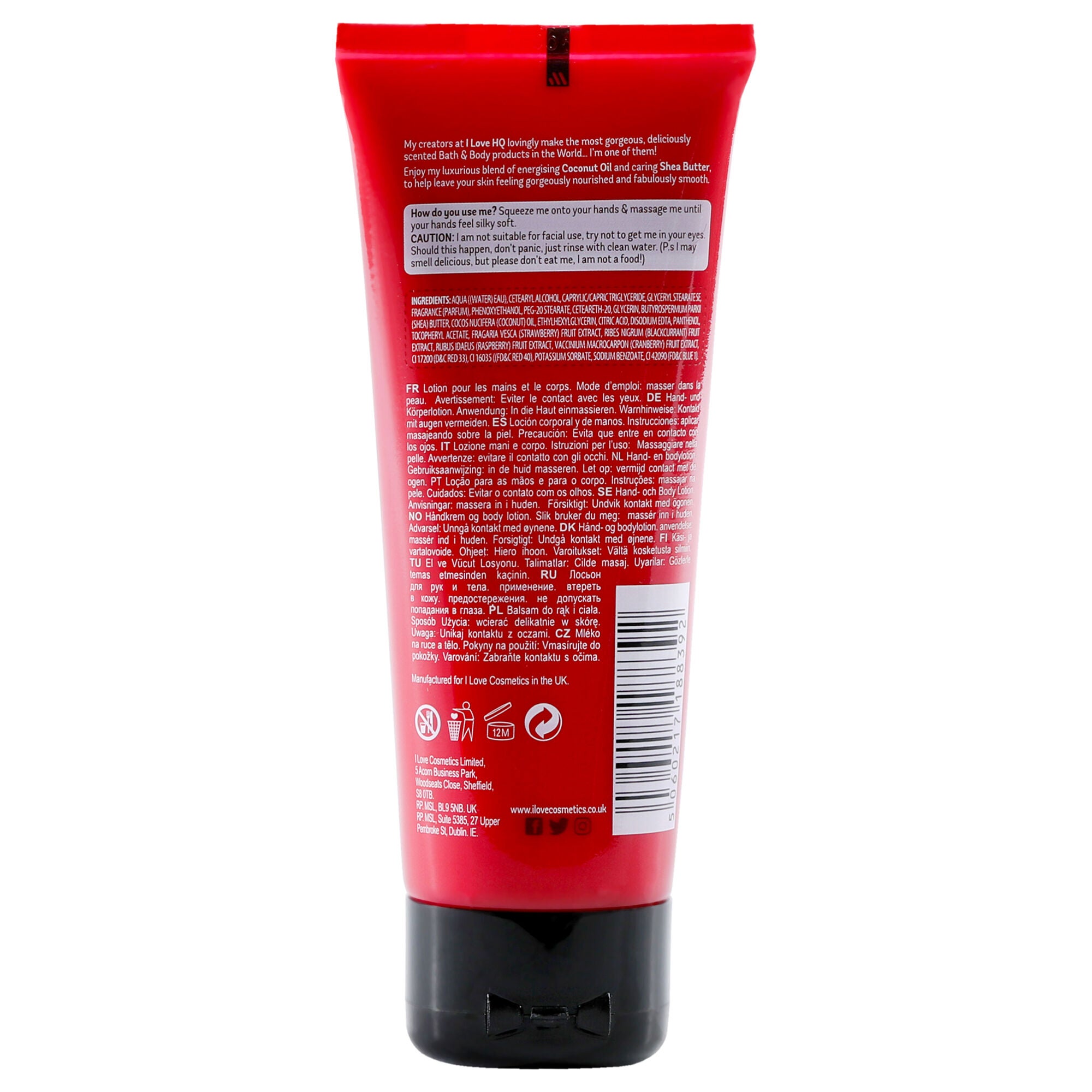 Super Soft Hand Lotion - Raspberry and Blackberry by I Love Cosmetics for Women - 2.5 oz Lotion, See Description, alternate image number 2