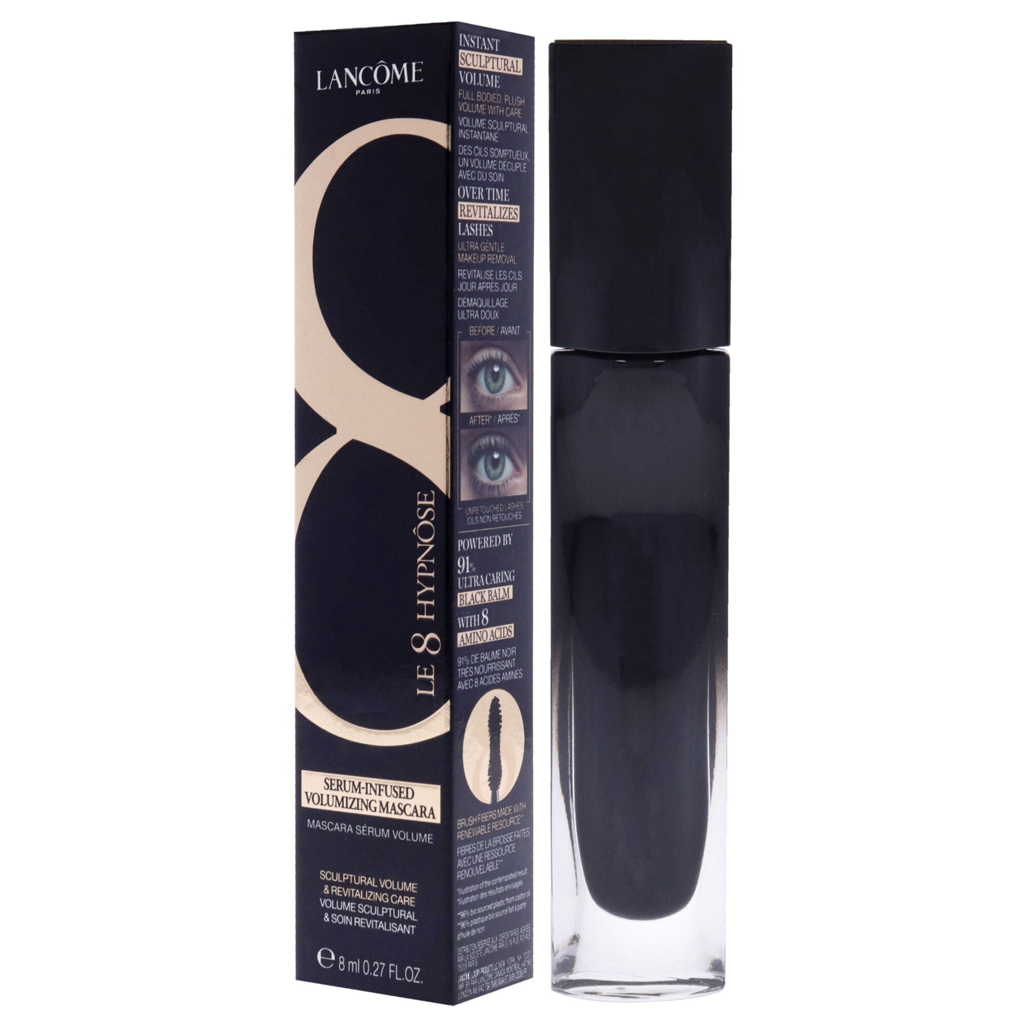 Le 8 Hypnose Serum-Infused Volumizing Mascara - 01 Black Sculptural by Lancome for Women - 0.27 oz Mascara, See Description, alternate image number 3