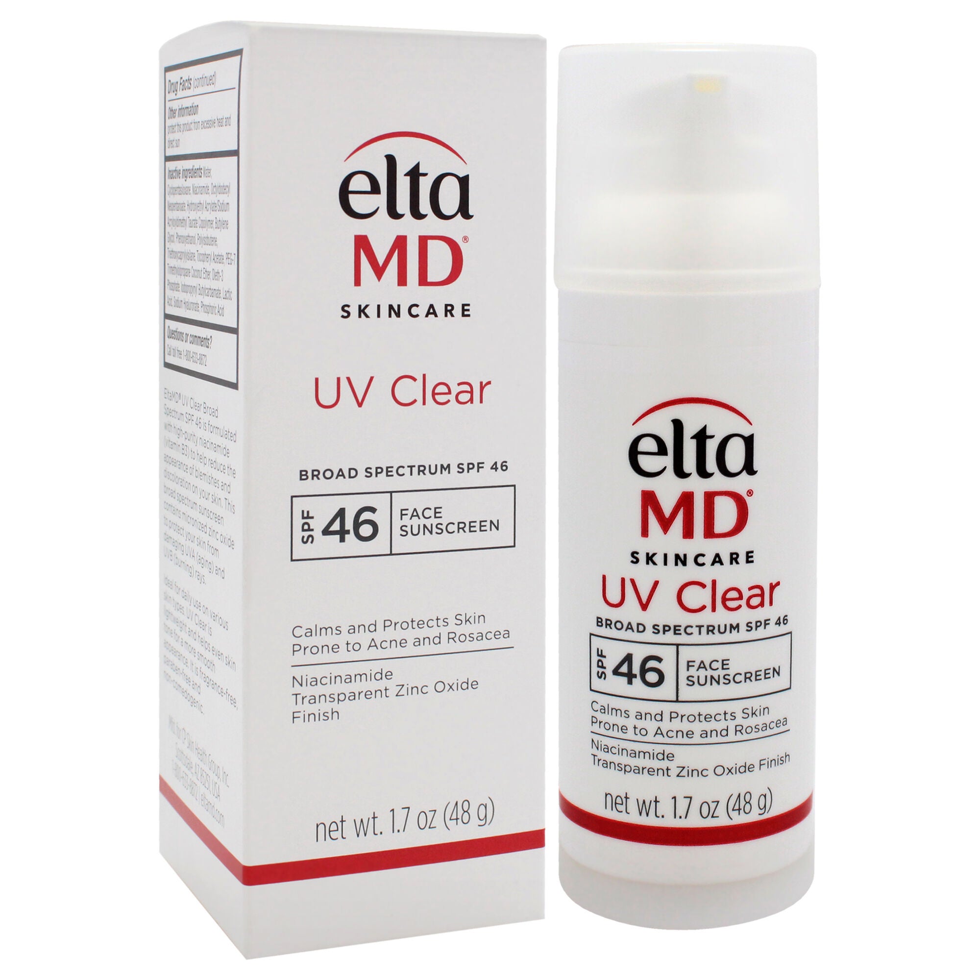 UV Clear Facial Sunscreen SPF 46 by EltaMD for Unisex - 1.7 oz Sunscreen, See Description, alternate image number 1