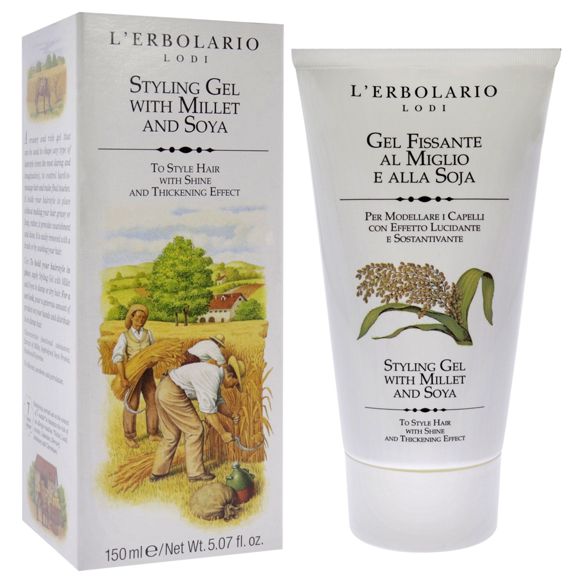 Styling Gel - Millet and Soya by LErbolario for Unisex - 5.07 oz Gel, , alternate image number 6